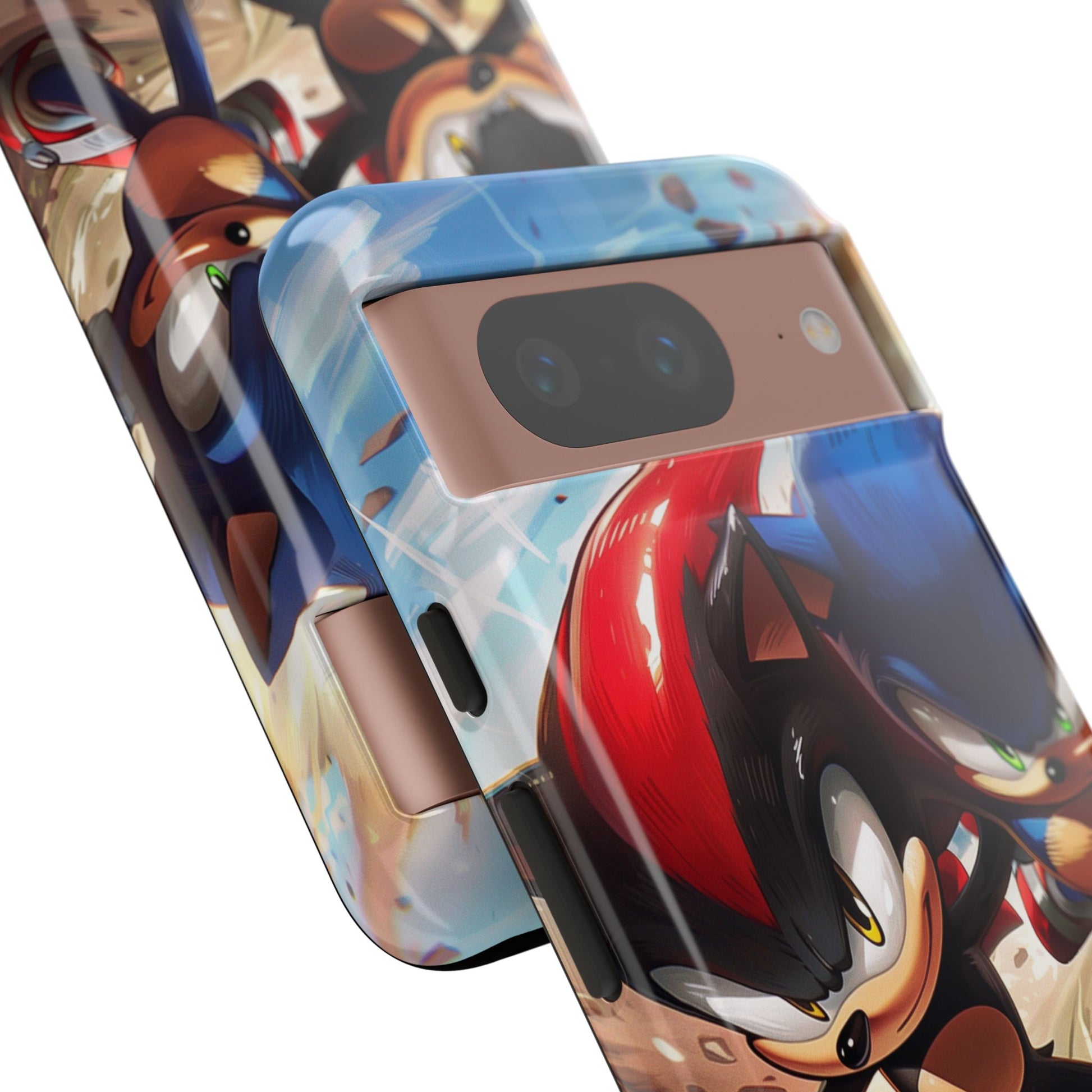 Sonic and Shadow Phone Case, Sonic and Shadow, Tough Android Case, Fun Video Game Phone Case, Retro Game Case, SEGA Video Game Android Case