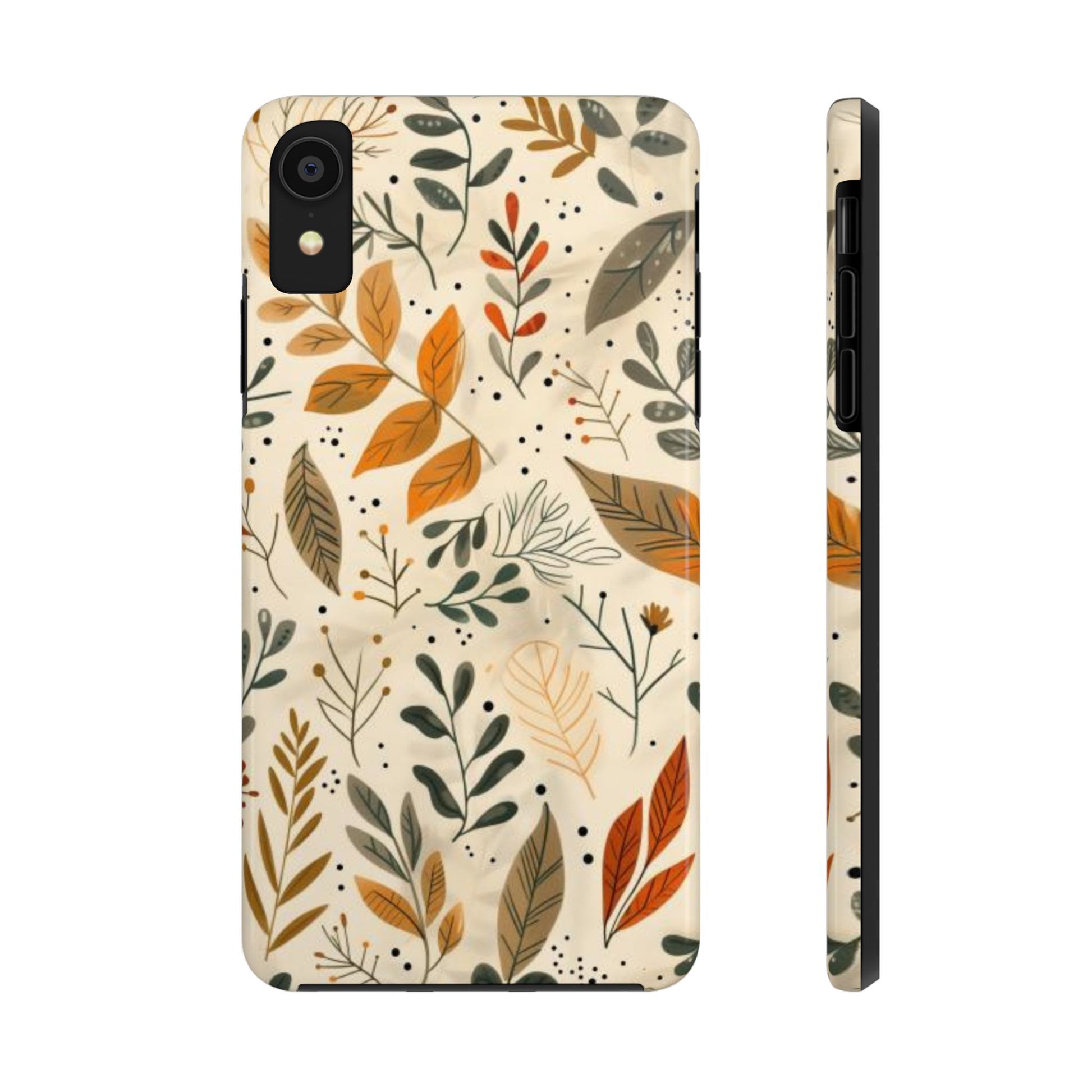 Custom Dried Leaves iPhone Case Cottagecore Leaf Cute Autumn Colors Cover, Flower Lovers Case Fall iPhone Case