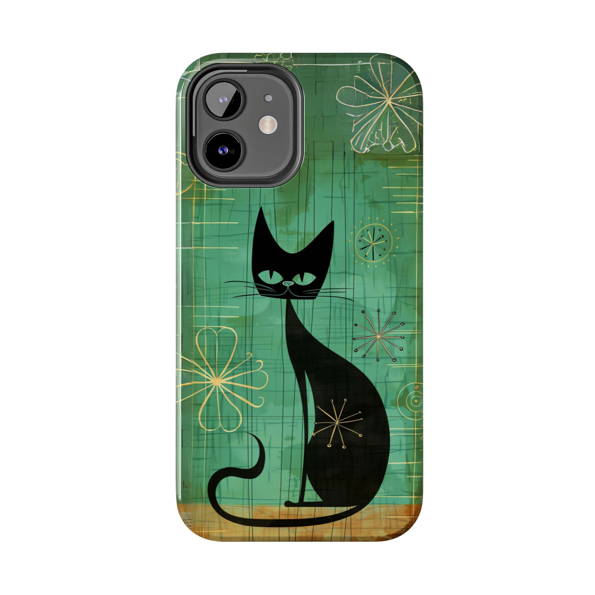 Mid-Century Modern Phone Case-Case, Mid Mod iPhone Case, Atomic Cats iPhone Case, Retro Chic Smartphone Cover, Unique Phone Case