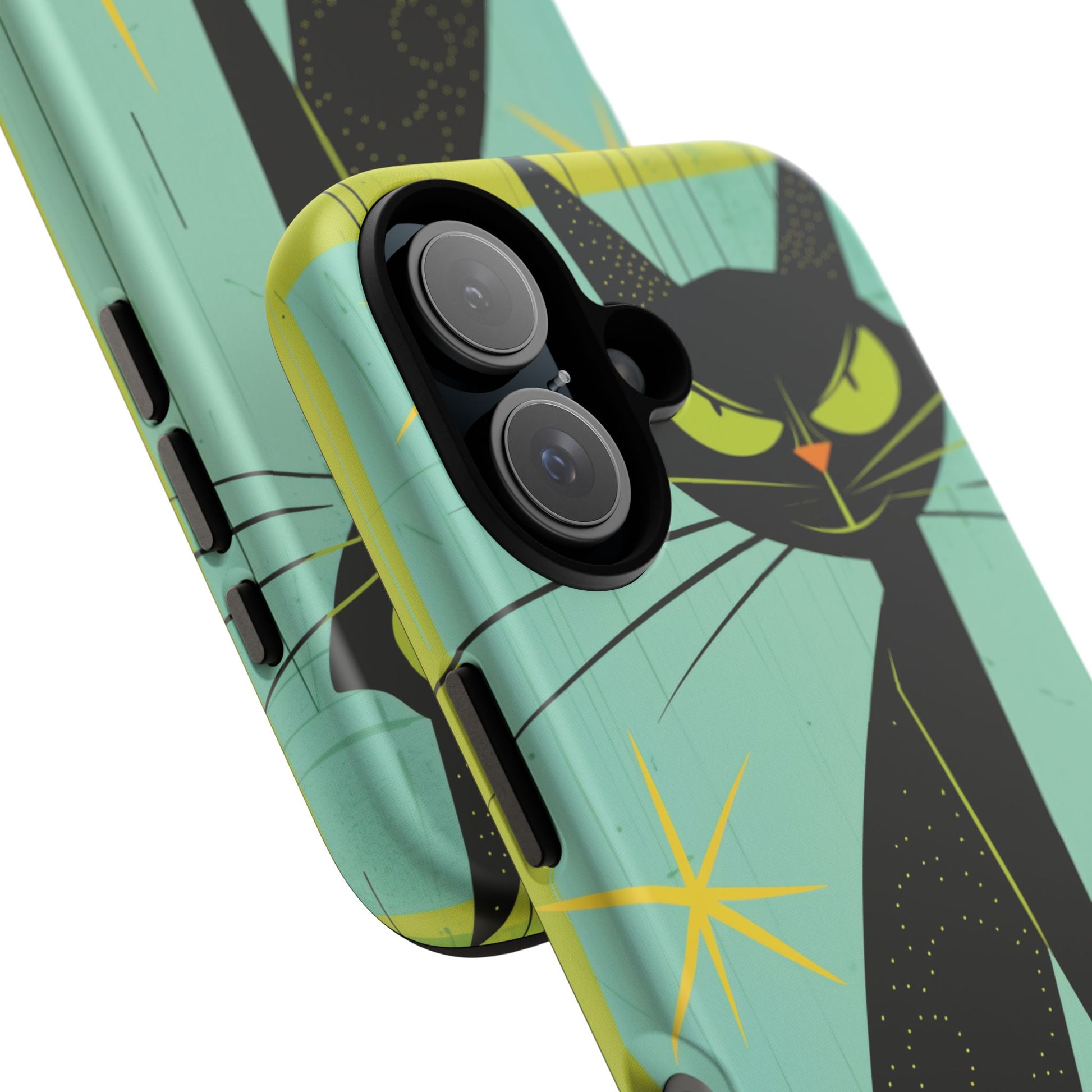 Mid-Century Modern Phone Case, Mid Mod Android Case, Atomic Cats Android Case, Retro Chic Smartphone Cover, Unique Artistic Phone Accessory