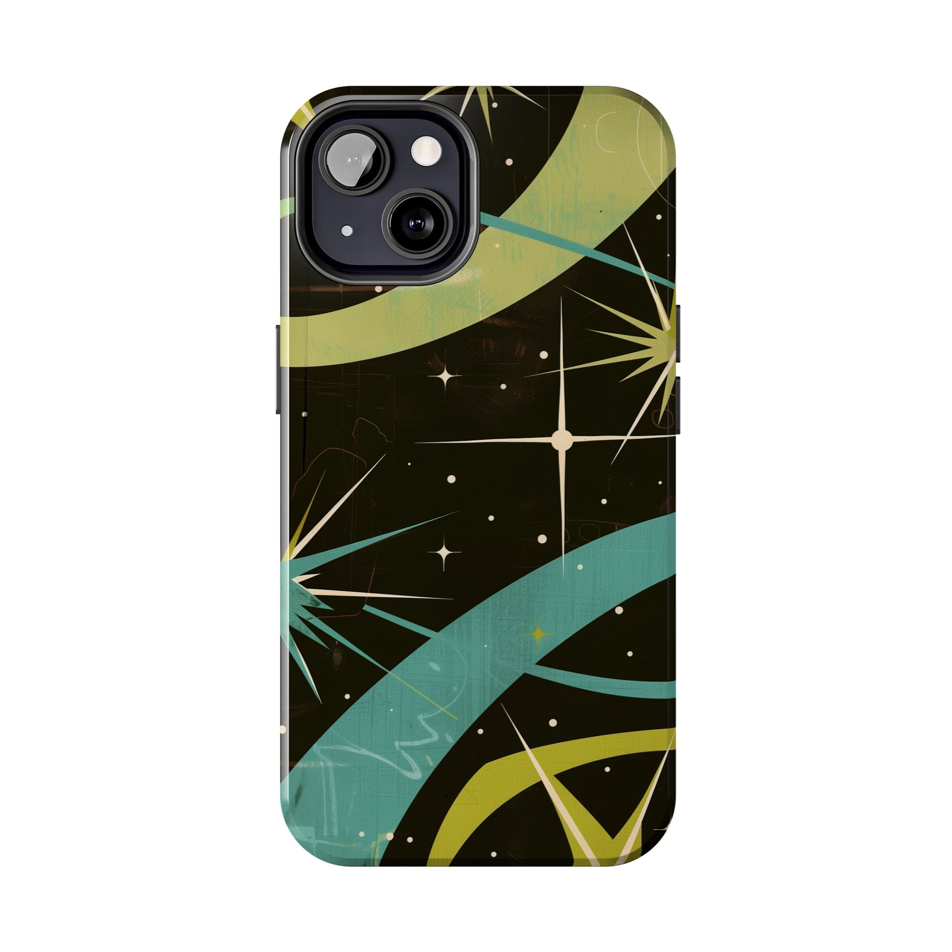 Mid Century Modern Star Design Phone Case, Earth Tone Colors, Retro Style Smartphone Cover, Vintage Phone Case, iPhone 14 Case, Apple iPhone