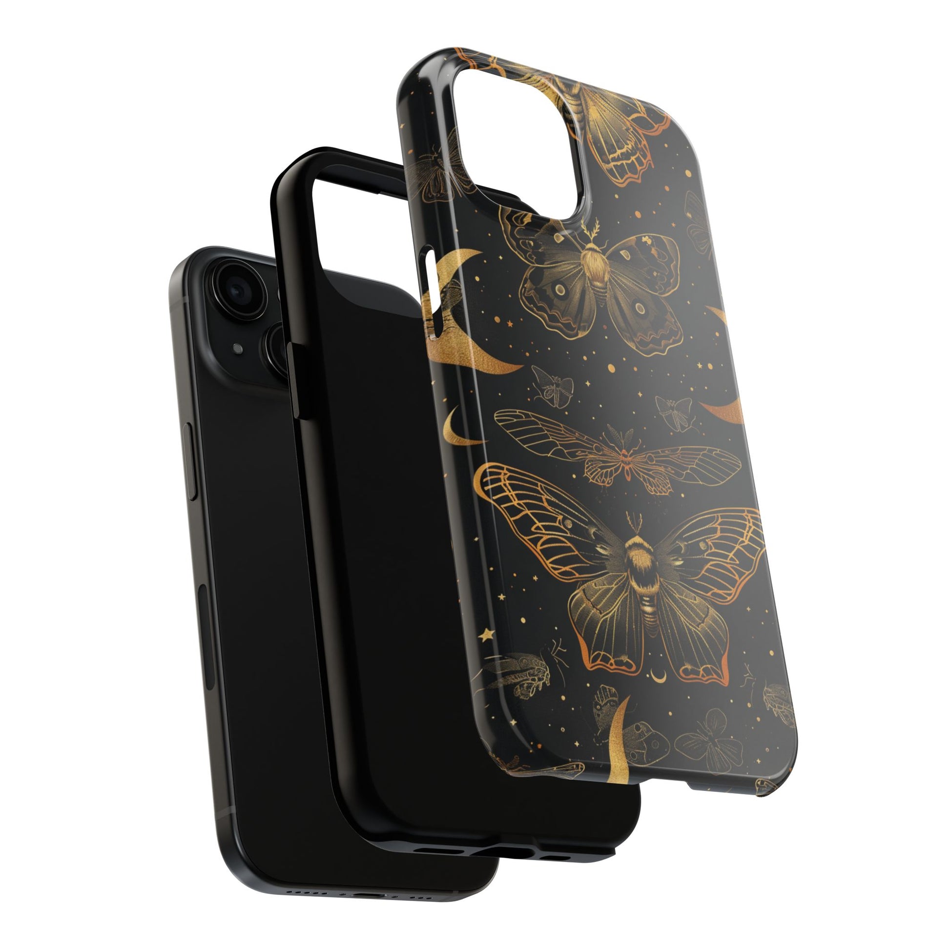 D Dark Academia Mystical Phone Case, Mystical Moth Phone Case, Vintage Magic Witchcraft iPhone Cover, Esoteric Nature Art, iPhone 15 Pro Max