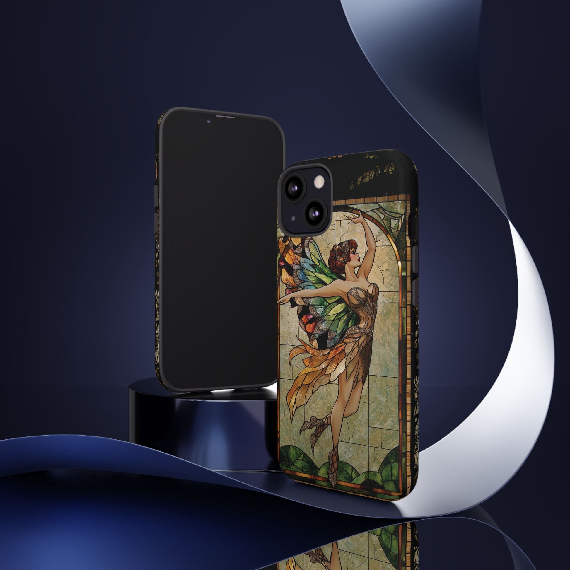Fairy Phone Case Art Deco Woman Phone Case 1920s Art Nouveau Design in Stained Glass Alphonse Mucha Style Gatsby Style Poster