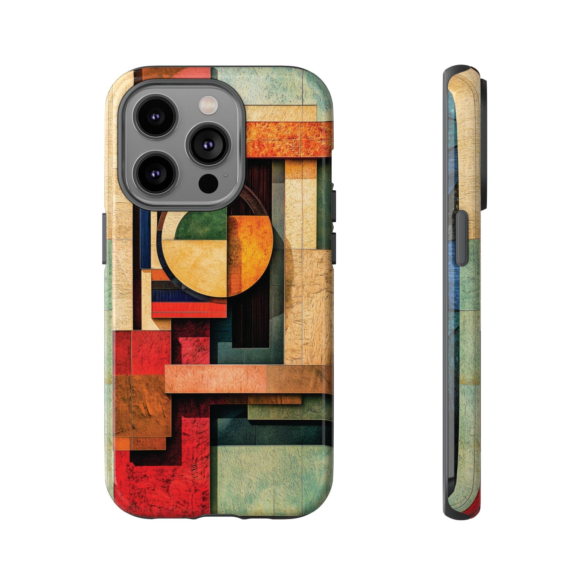 Tan Prairie Style Frank Lloyd Wright Usonian Phone Case Geometric Stained Glass Art Deco Marble Gold 13 14 15 16 iPhone Pro Max Galaxy Pixel