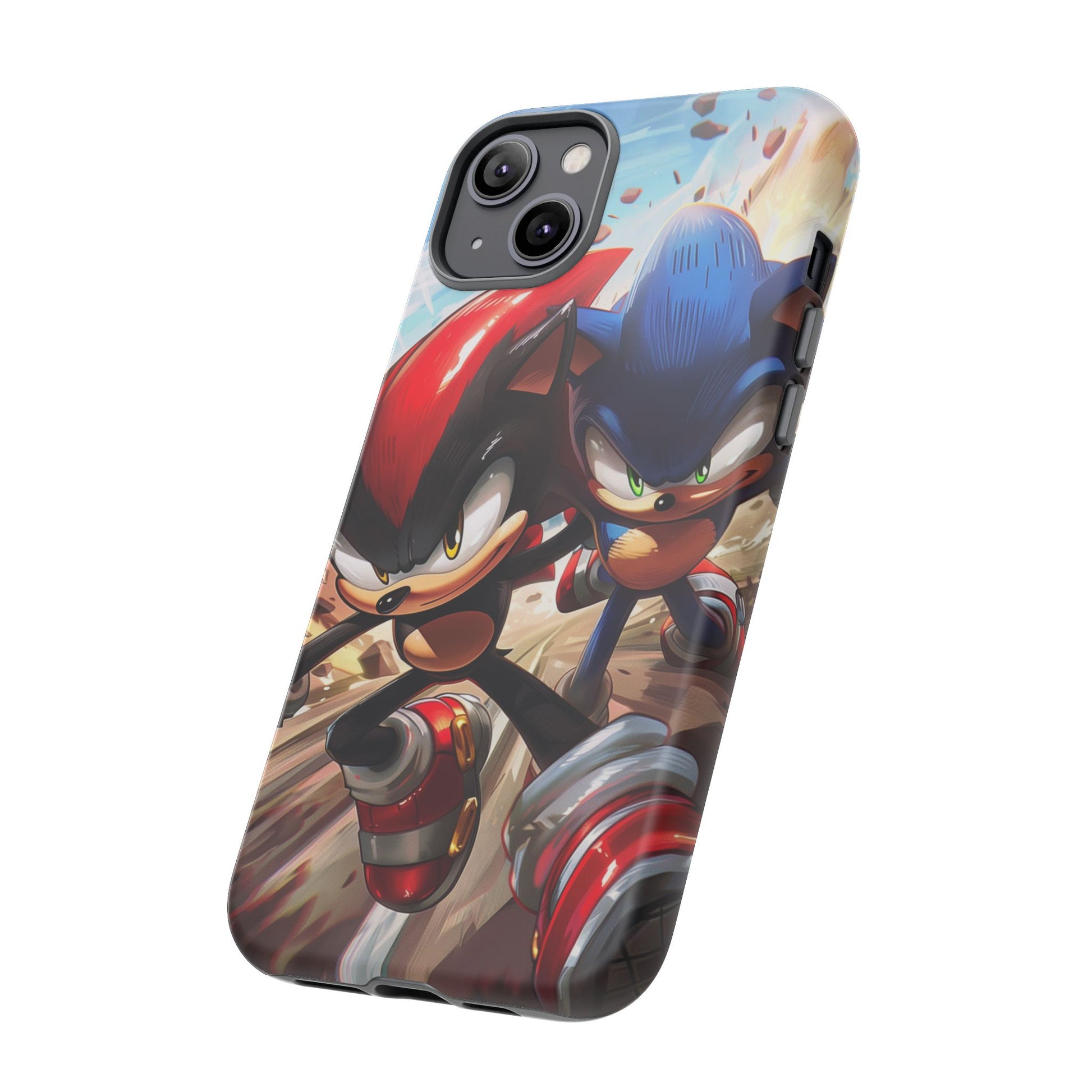 Sonic and Shadow Phone Case, Sonic and Shadow, Tough Android Case, Fun Video Game Phone Case, Retro Game Case, SEGA Video Game Android Case