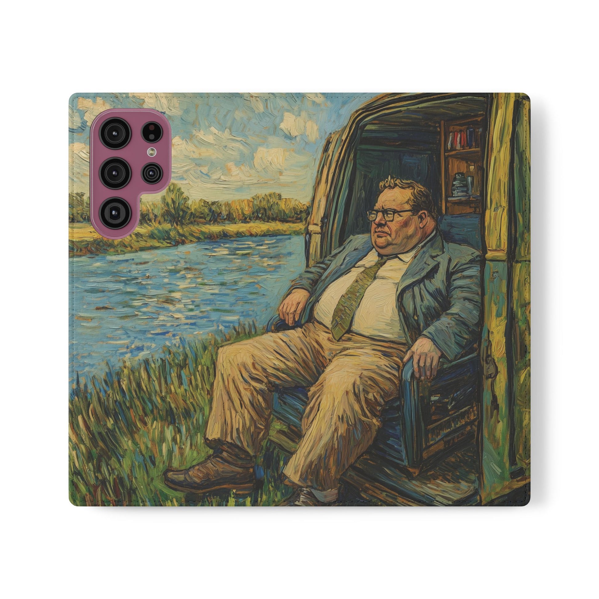 Flip Phone Case Painting A Van Gogh Down by the River iPhone 16 Pro Max  Galaxy