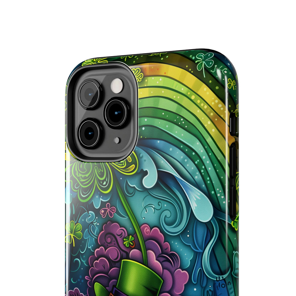 St. Patrick's Day Lucky Phone Case, Green Shamrock Protective Cover, Durable Irish Luck Phone Accessory, Holiday Gift Idea