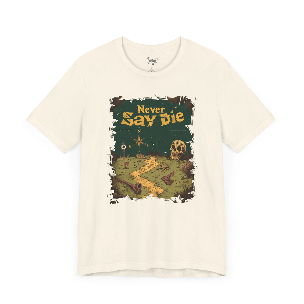 The Goonies Inspired Never Say Die Treasure Hunt Shirt Pirate Map Graphic Tee Retro Movie Shirt 80s Movie Lovers