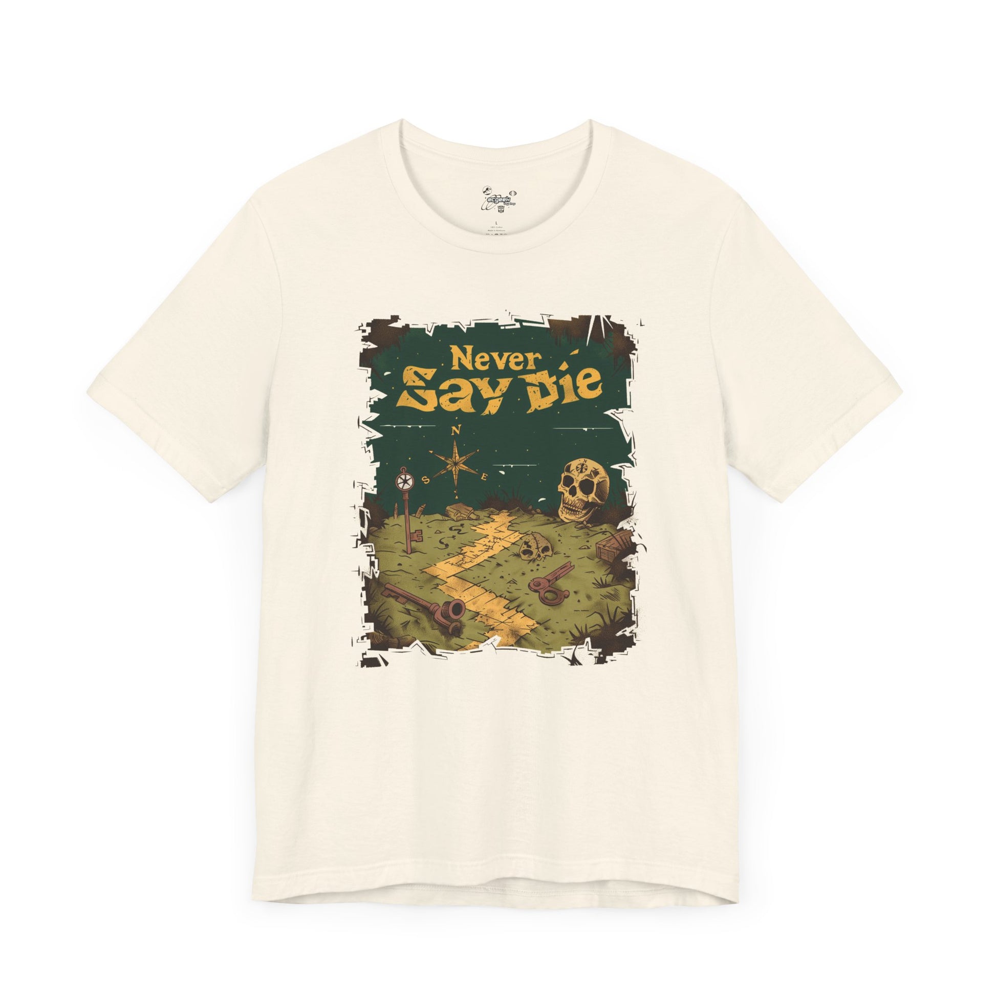 The Goonies Inspired Never Say Die Treasure Hunt Shirt Pirate Map Graphic Tee Retro Movie Shirt 80s Movie Lovers