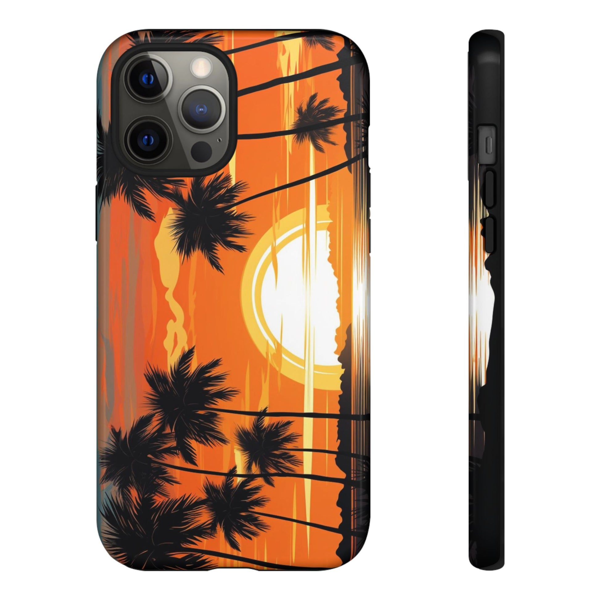 Sunset Palm Trees Tough Phone Cases for iPhone and Android