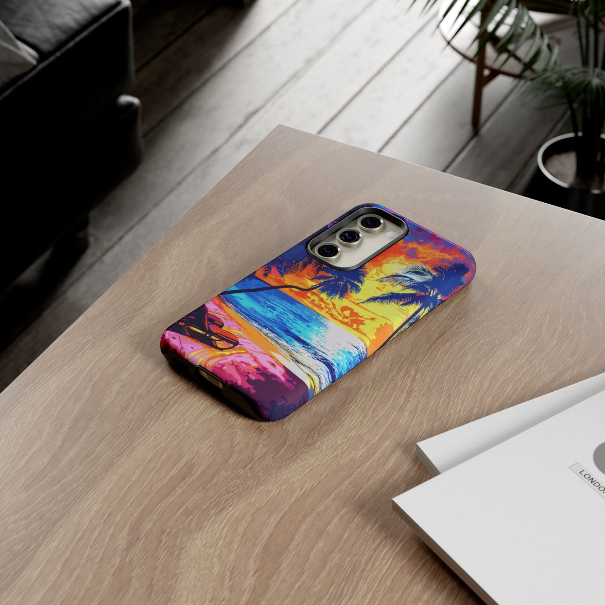 Sunset Bliss: Lisa Frank Style Android Phone Case