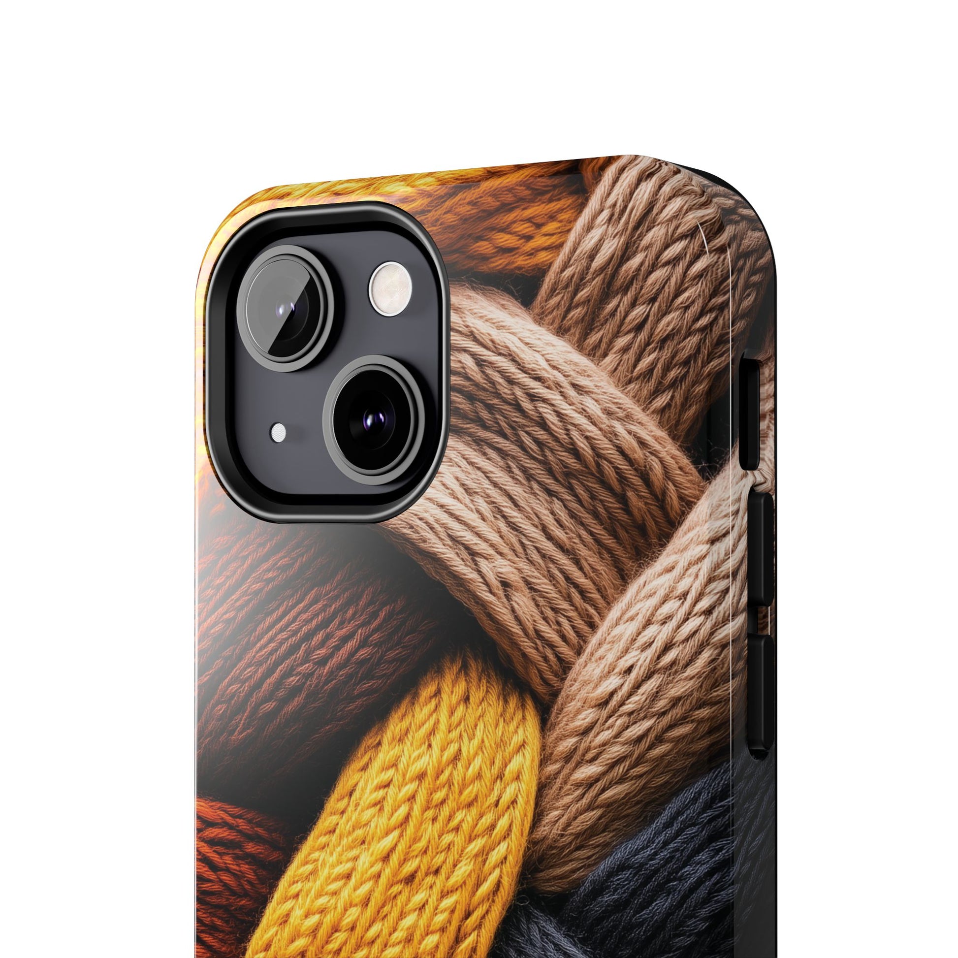 Cozy Boho Fall Knit Sweater Cottagecore Phone Case Boho Embroidered Fall Colors Phone Cover for iPhone 13 14 15 Pro, Samsung Galaxy S22 S23