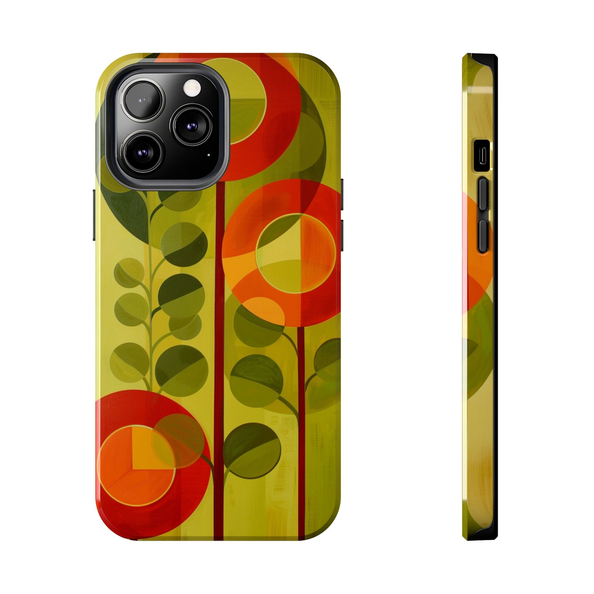 Atomic Flower Phone Case, Mid-Mod Phone Case, Artwork iPhone Case, Unique Floral Pattern Phone Case, Art Deco, Minimalist, Tough Iphone Case