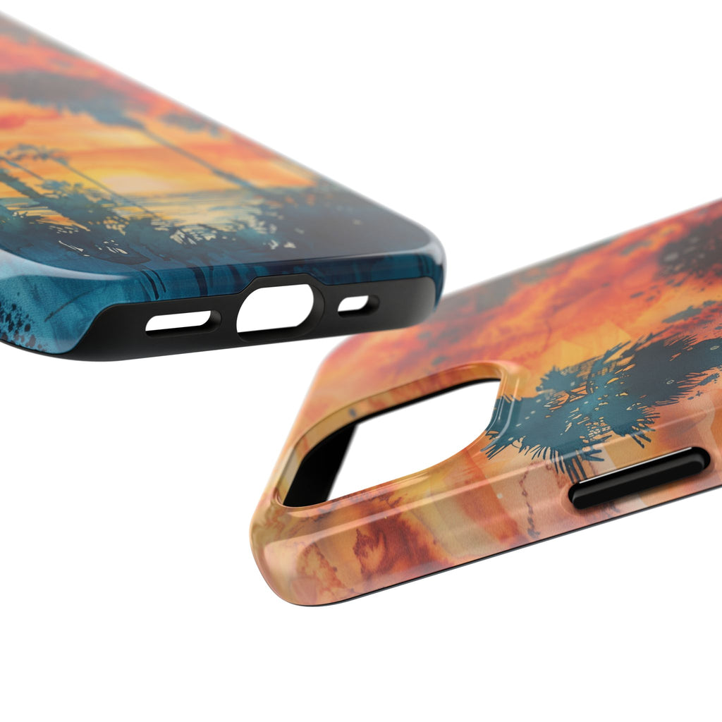 Los Angeles Sunset iPhone Case, Golden Hour Scenic View, Hollywood Hills Sunset Phone Case, Palm Trees Phone Case, iphone 15 pro max case