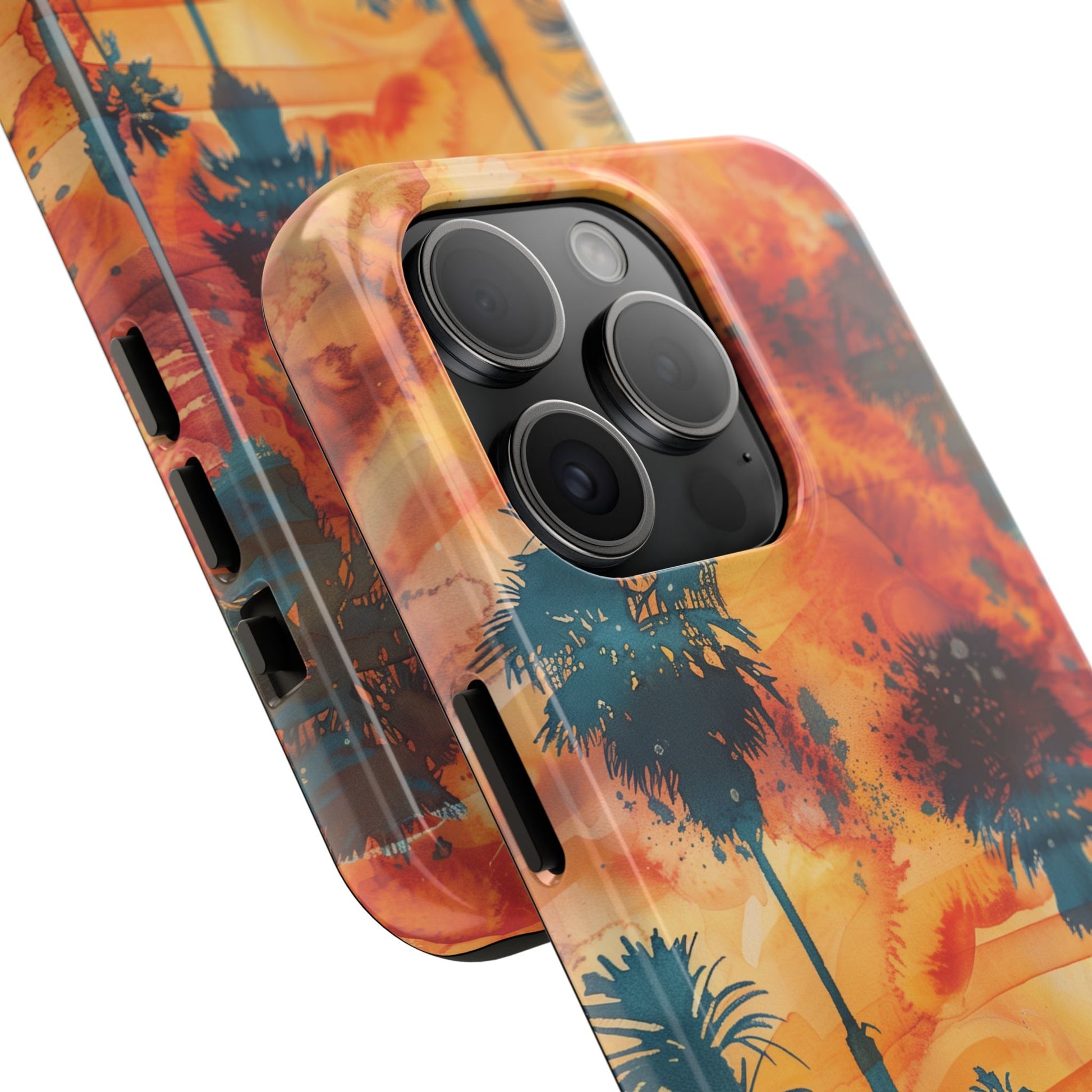 Los Angeles Sunset iPhone Case, Golden Hour Scenic View, Hollywood Hills Sunset Phone Case, Palm Trees Phone Case, iphone 15 pro max case