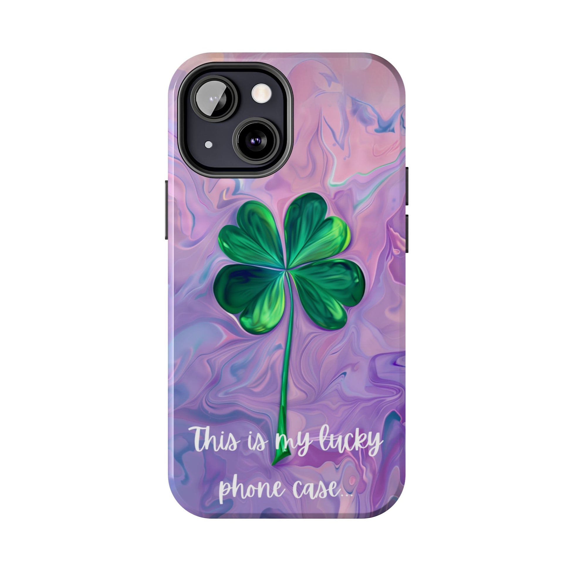 St Patrick's Day Lucky Phone Case Four Leaf Clover Durable Phone Case Good Luck Charm Protective iPhone 13 14 15 16 Pro Max Plus Galaxy