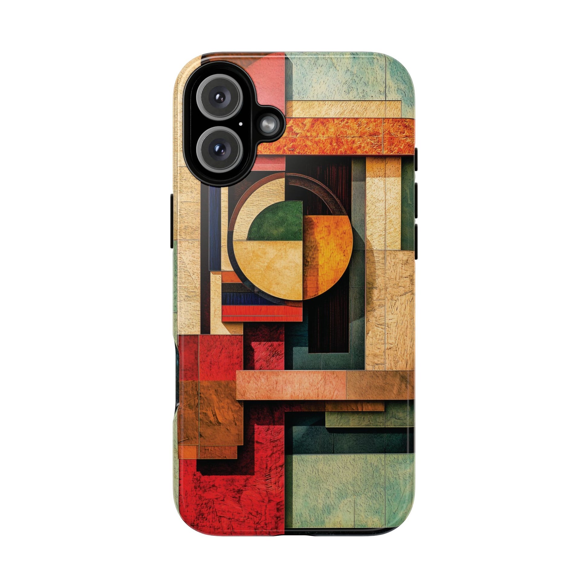Tan Prairie Style Frank Lloyd Wright Usonian Phone Case Geometric Stained Glass Art Deco Marble Gold 13 14 15 16 iPhone Pro Max Galaxy Pixel