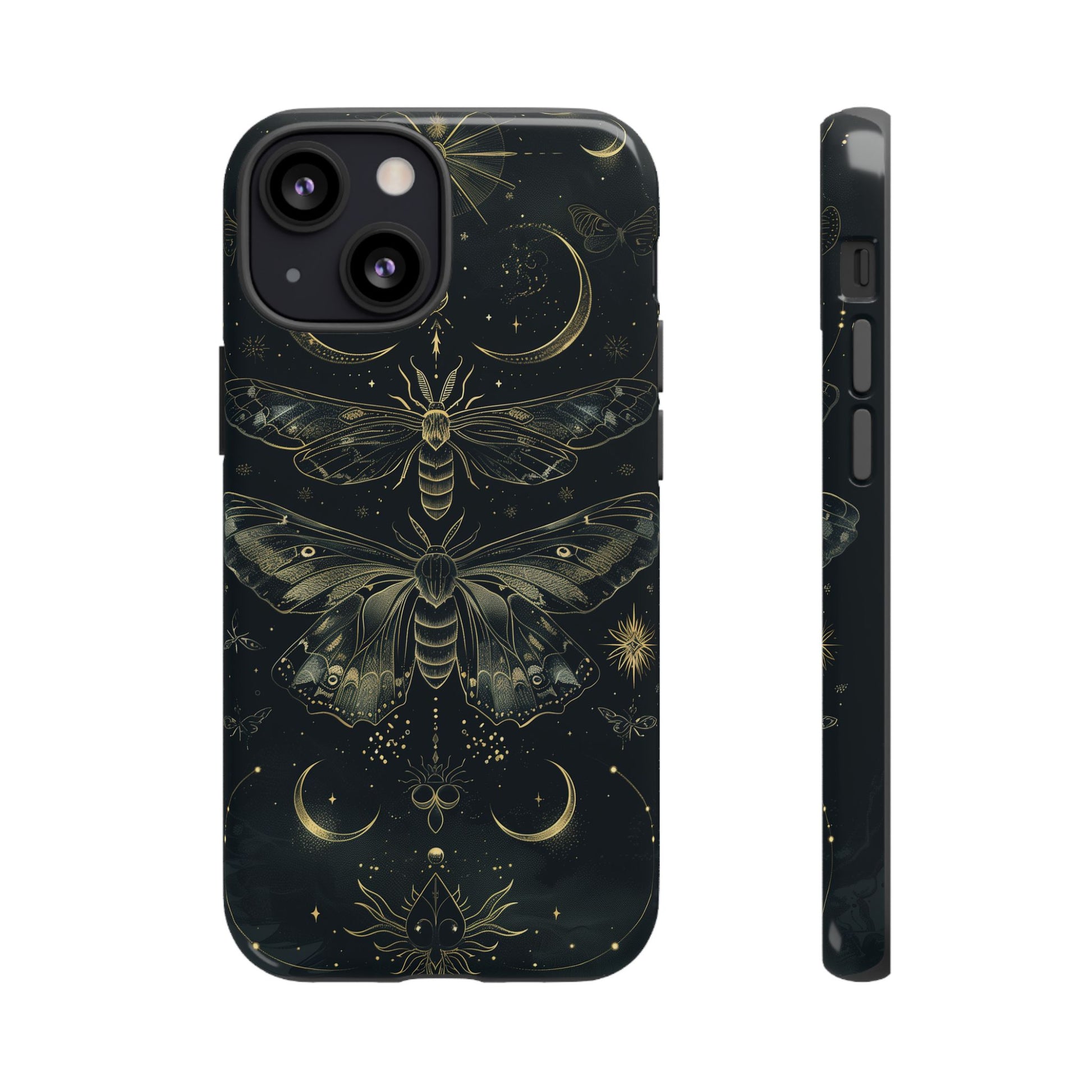 Celestial Dark Academia Phone Case Magical Moth Vintage Witchcraft Cover Esoteric Nature Art iPhone 13 14 15 16 Pro Max Samsung Pixel 8