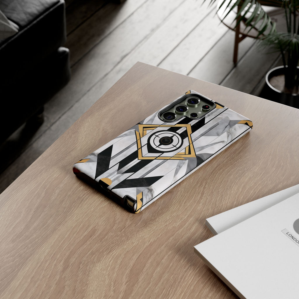 Frank Lloyd Wright Inspired White Phone Case Geometric Stained Glass Art Deco Great Gatsby 13 14 15 16 iPhone Pro Max Galaxy Pixel
