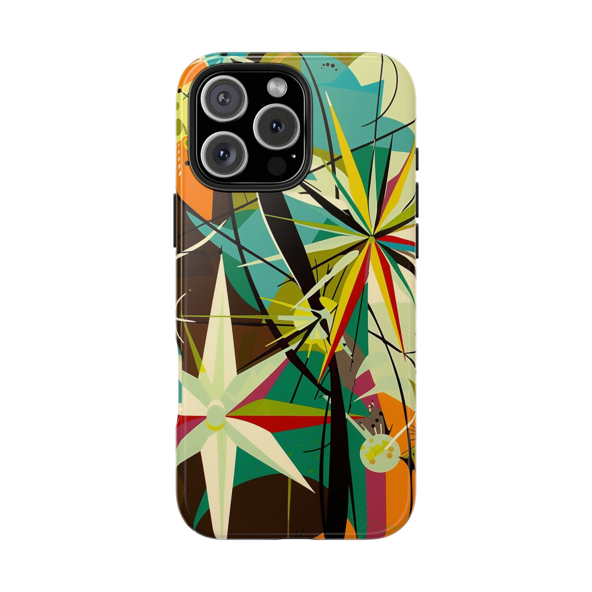 Mid Century Modern Star Design Phone Case, Earth Tone Colors, Retro Style Smartphone Cover, Vintage Phone Case, iPhone 14 Case, Apple iPhone