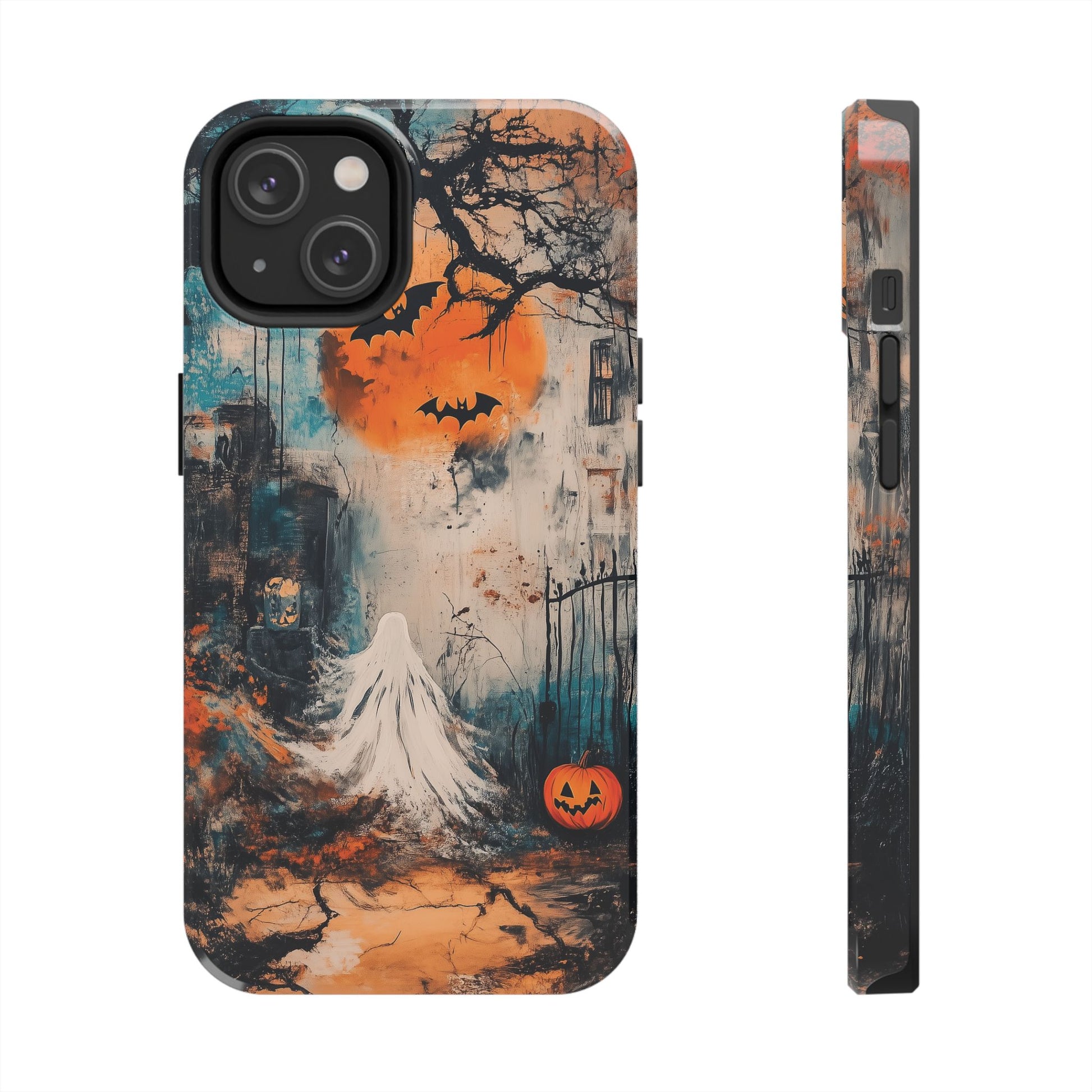 Halloween Fall Autumn Artistic Gothic Dark Academia Ghost Girl Street Art Urban Graffiti Phone Case Street iPhone 15 Pro Max Samsung Galaxy