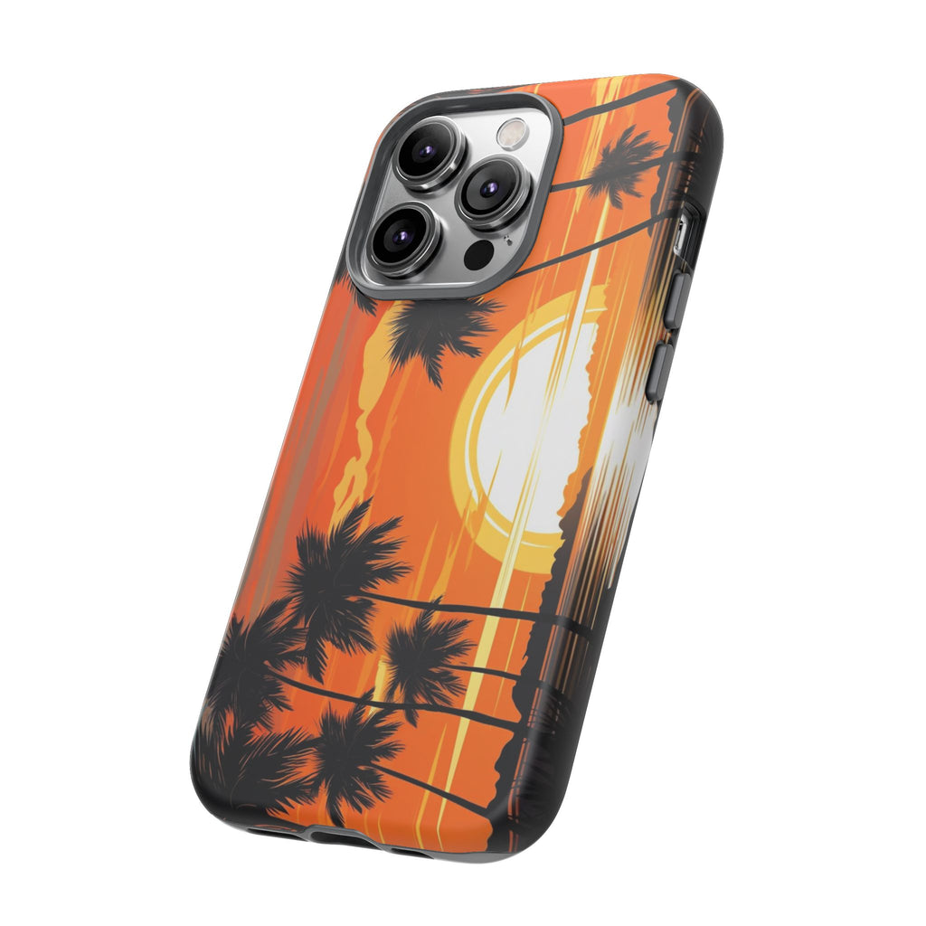 Sunset Palm Trees Tough Phone Cases for iPhone and Android