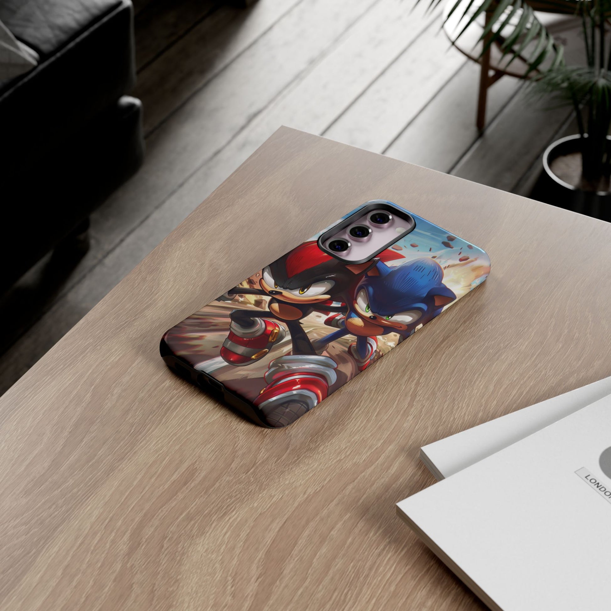 Sonic and Shadow Phone Case, Sonic and Shadow, Tough Android Case, Fun Video Game Phone Case, Retro Game Case, SEGA Video Game Android Case