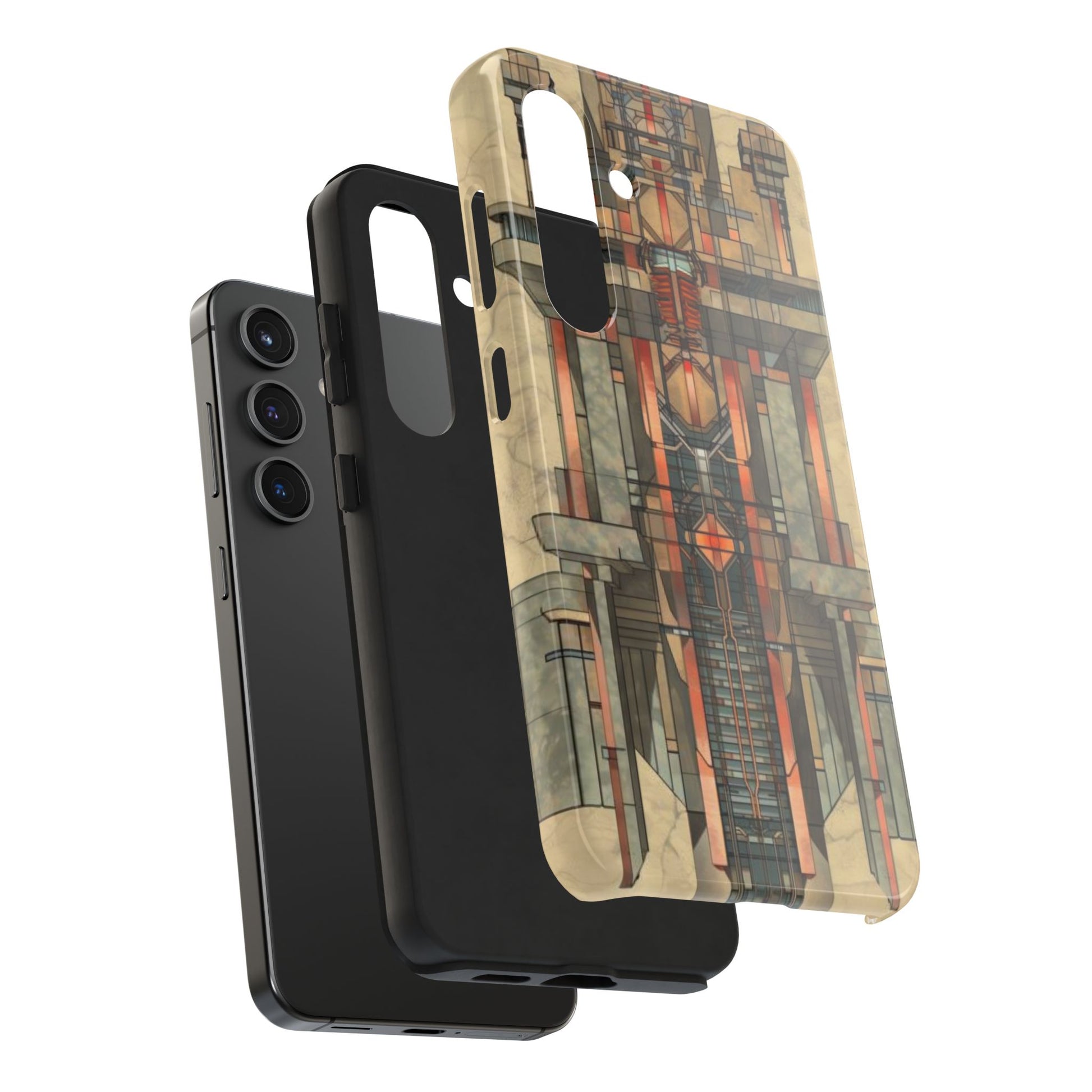 Prairie Style Frank Lloyd Wright Phone Case - Architectural Design iPhone Tough Cover - Unique Art Deco Protective Accessory