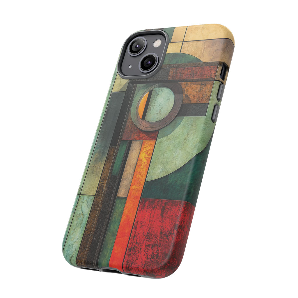 Natural Prairie Style Frank Lloyd Wright Usonian Phone Case Geometric  Art Deco Marble Gold 13 14 15 16 iPhone Pro Max Galaxy Pixel