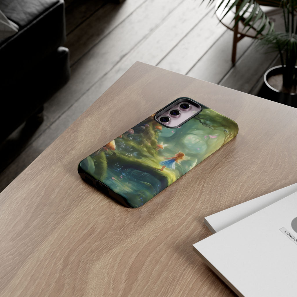 Enchanting Fairy Forest Phone Case Fae Trees Legend Garden Fern Gulley ACOTAR Magic Fantasy Dragons iPhone 13 14 15 16 Pro Max Samsung Pixel