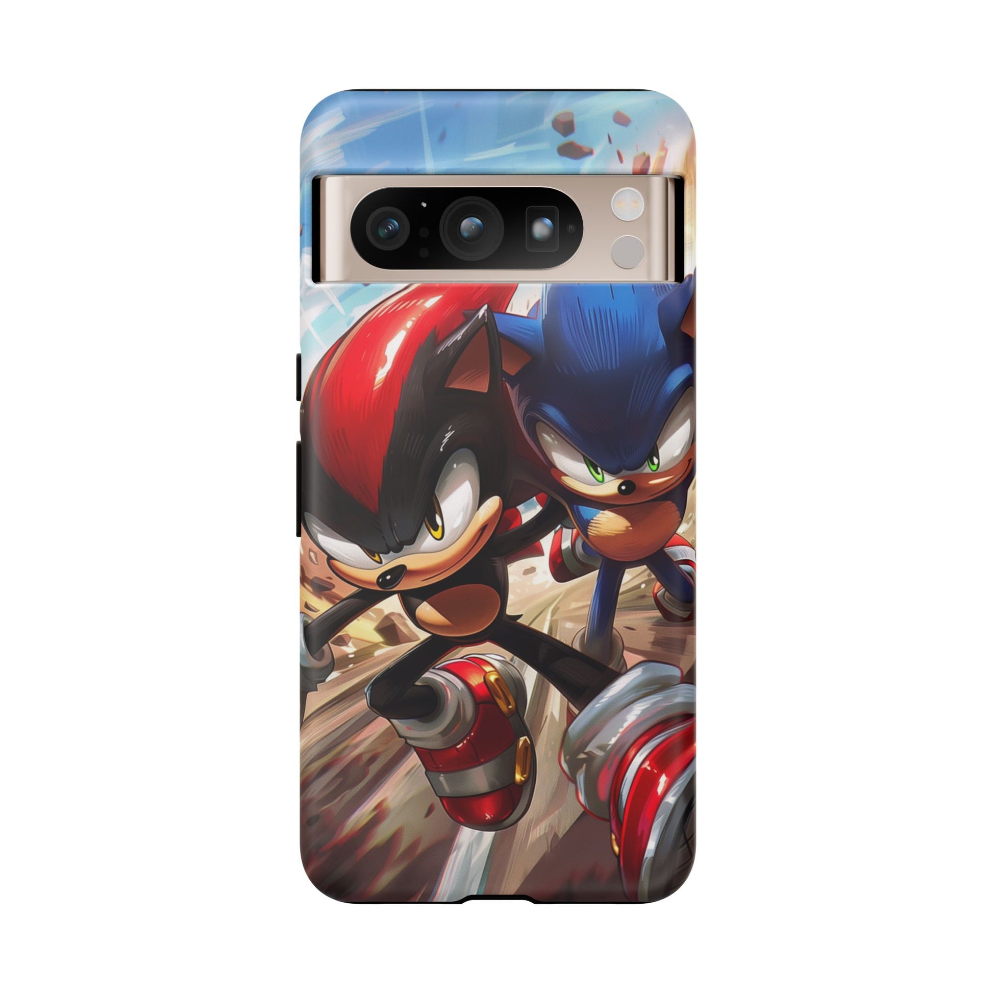 Sonic and Shadow Phone Case, Sonic and Shadow, Tough Android Case, Fun Video Game Phone Case, Retro Game Case, SEGA Video Game Android Case