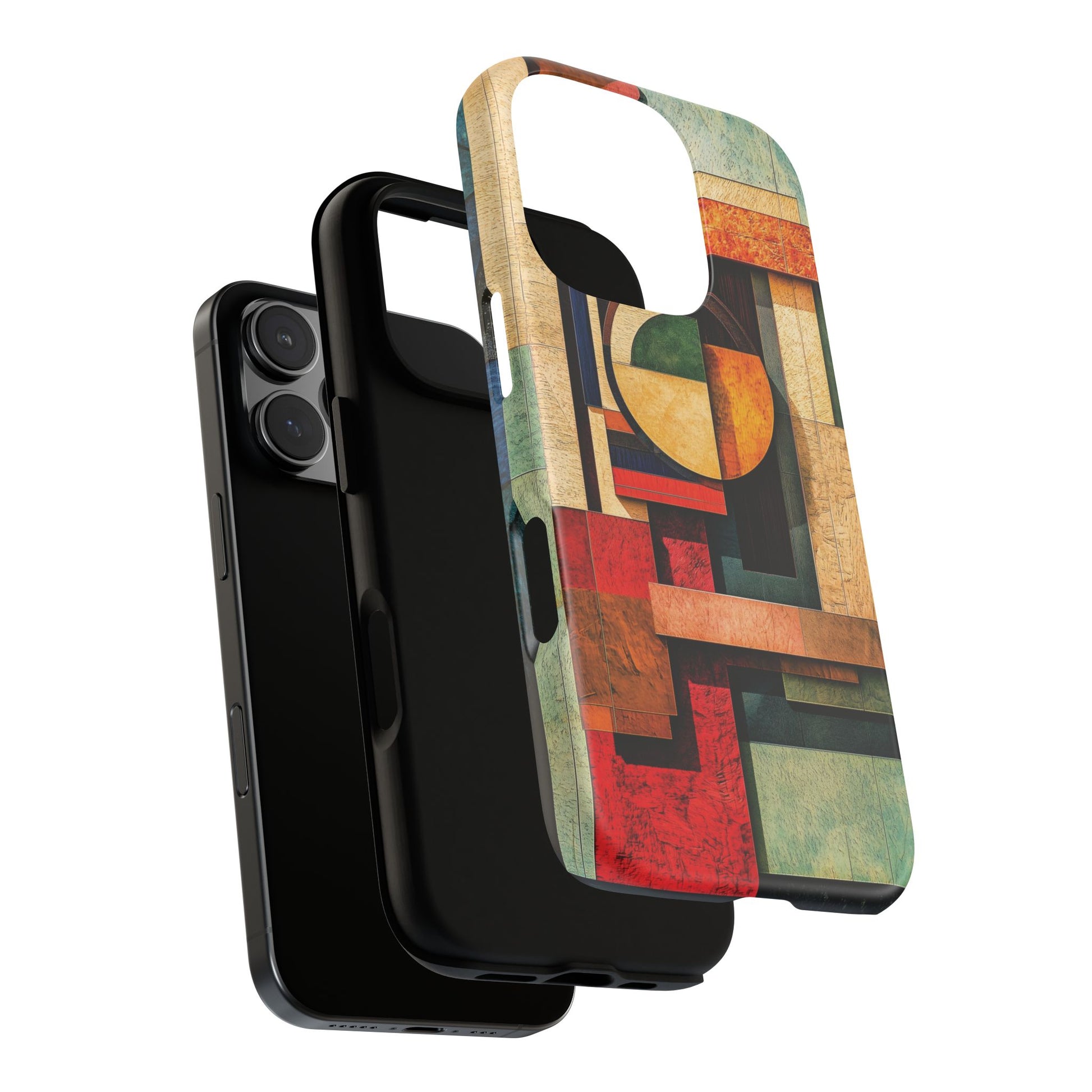 Tan Prairie Style Frank Lloyd Wright Usonian Phone Case Geometric Stained Glass Art Deco Marble Gold 13 14 15 16 iPhone Pro Max Galaxy Pixel