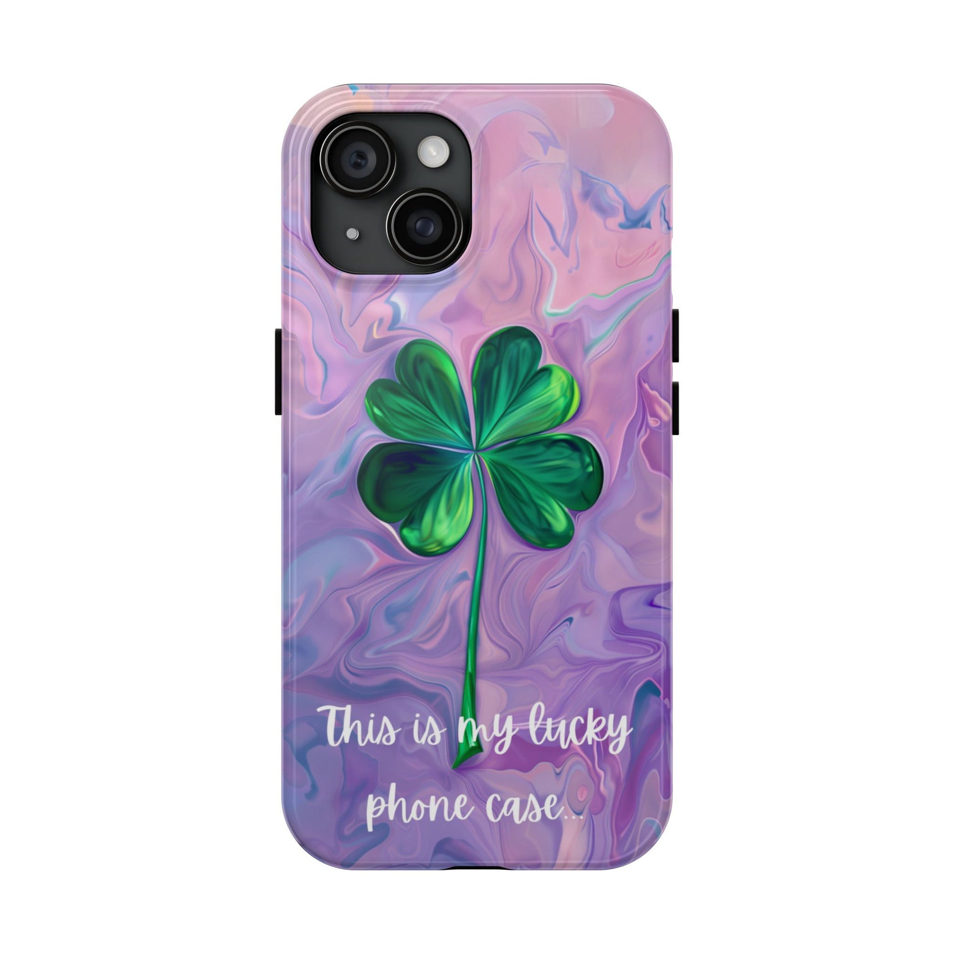 St Patrick's Day Lucky Phone Case Four Leaf Clover Durable Phone Case Good Luck Charm Protective iPhone 13 14 15 16 Pro Max Plus Galaxy