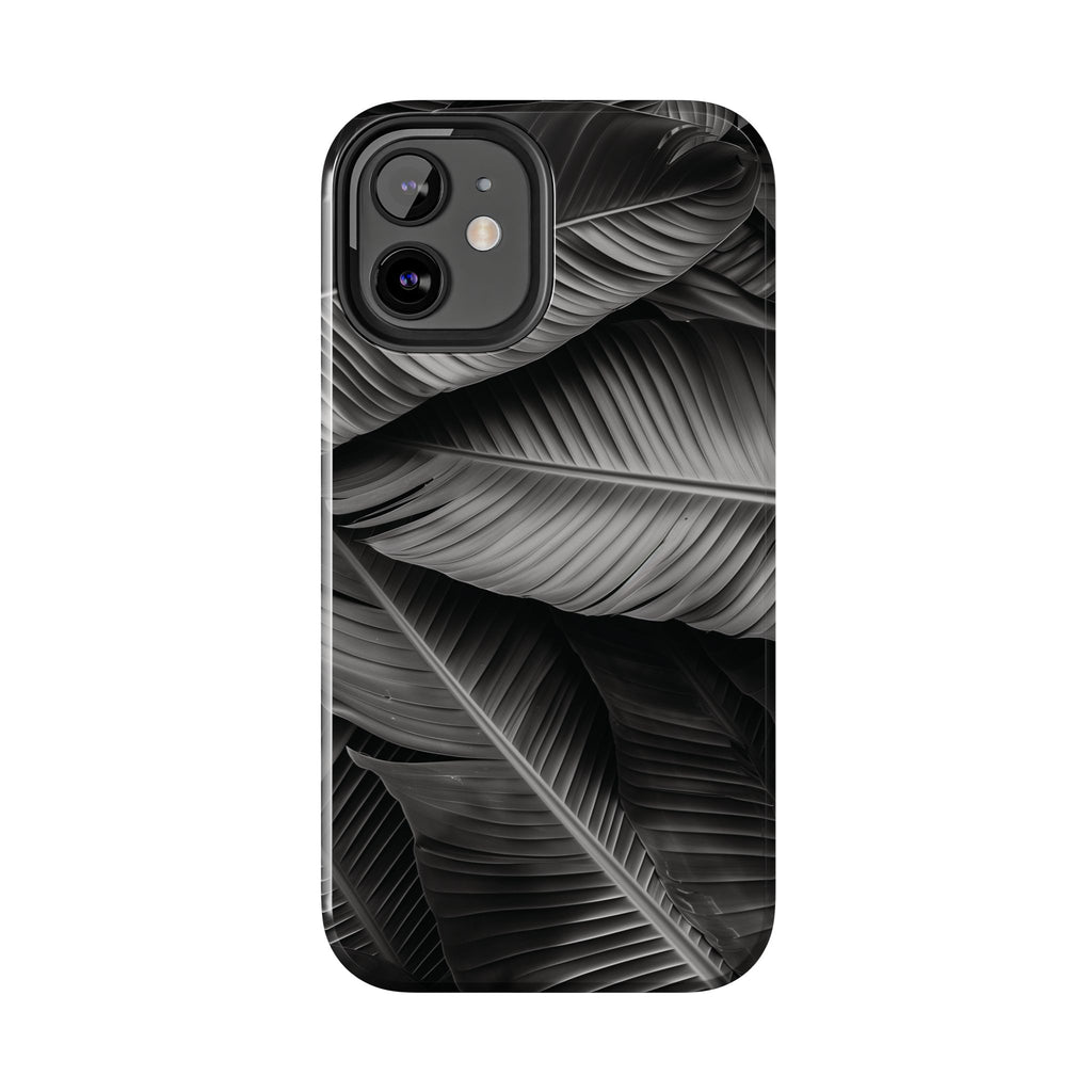 Custom Palm Leaf Phone Case, Palm Tree Phone Case, Tropical Leaf Design, Summer iPhone Cover, Black and White iPhone Case, iPhone 15 Pro Max