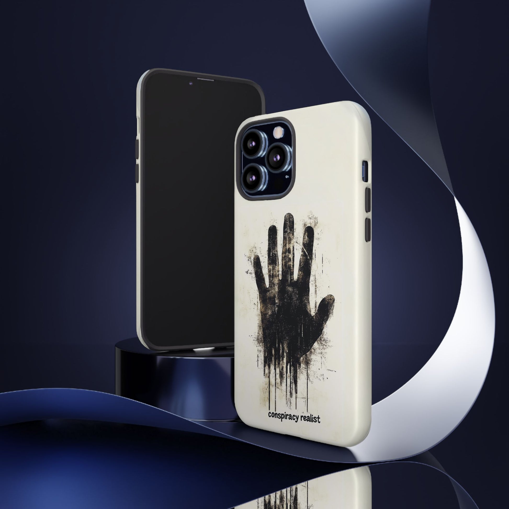 Conspiracy Realist Paranormal Mystery Design X-Files Inspired Ghostly Hand Conspiracy Theory Creepy iPhone 13 14 15 16 Pro Max Galaxy Pixel