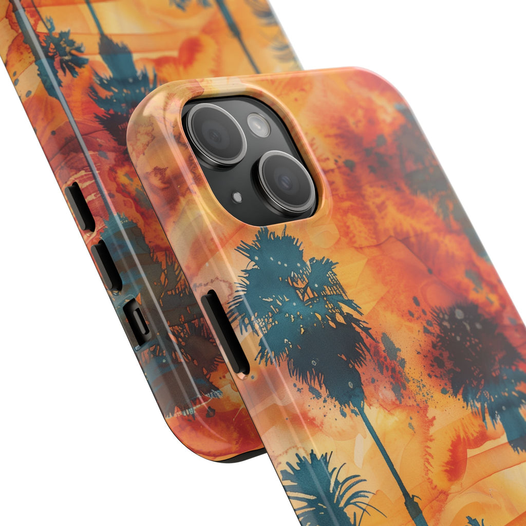Los Angeles Sunset iPhone Case, Golden Hour Scenic View, Hollywood Hills Sunset Phone Case, Palm Trees Phone Case, iphone 15 pro max case