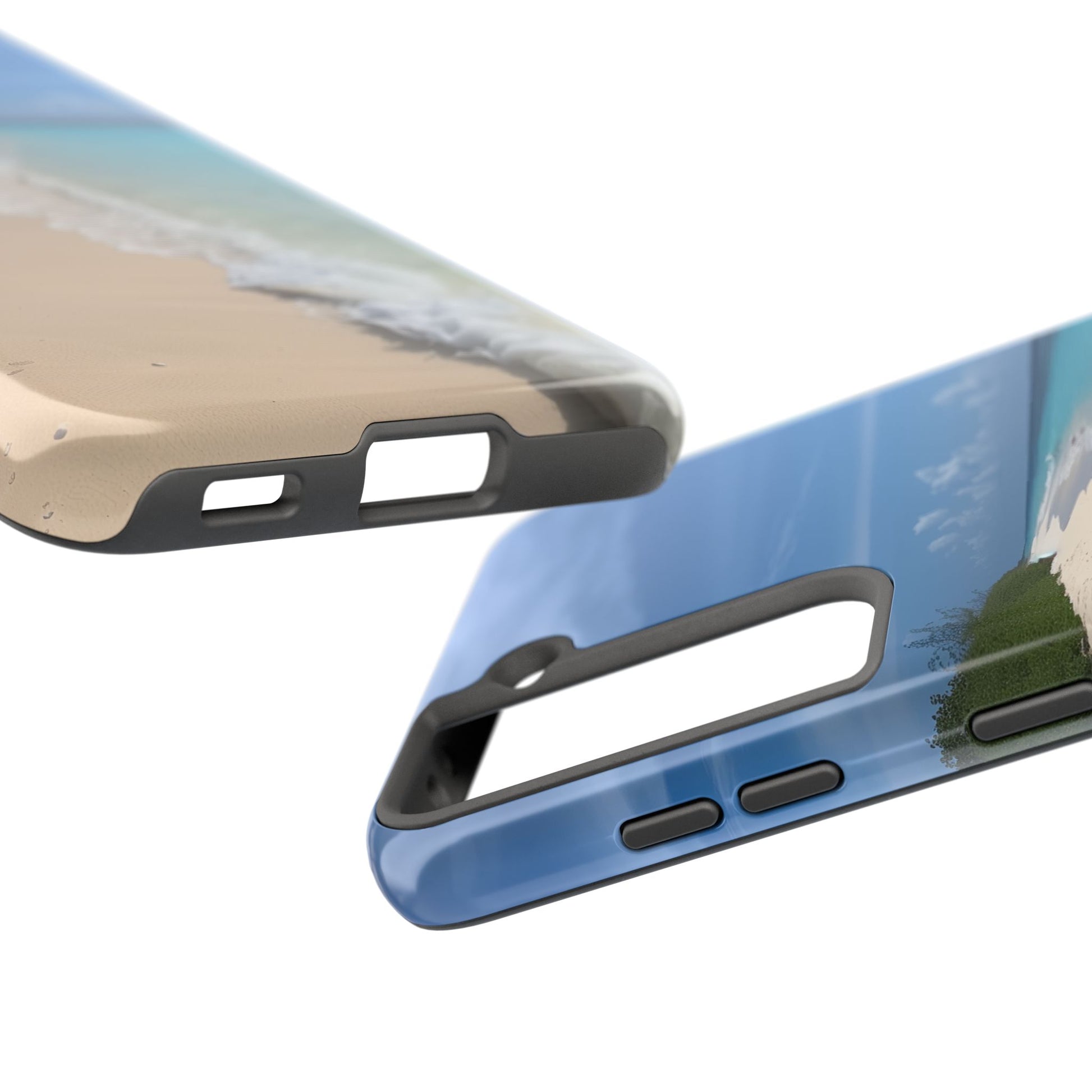 Ocean Beach Scene Phone Case White Sand Turquoise Water iPhone 13 14 15 16 Pro Max Plus Samsung Galaxy S23 Sunset Sunshine Oceanfront Cruise