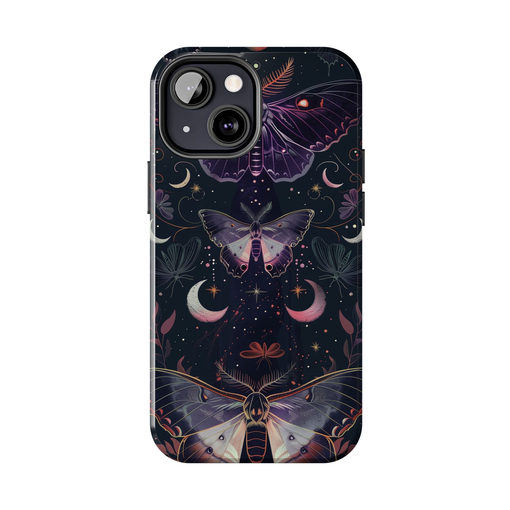 B Dark Academia Mystical Phone Case, Mystical Moth Phone Case, Vintage Magic Witchcraft iPhone Cover, Esoteric Nature Art, iPhone 15 Pro Max