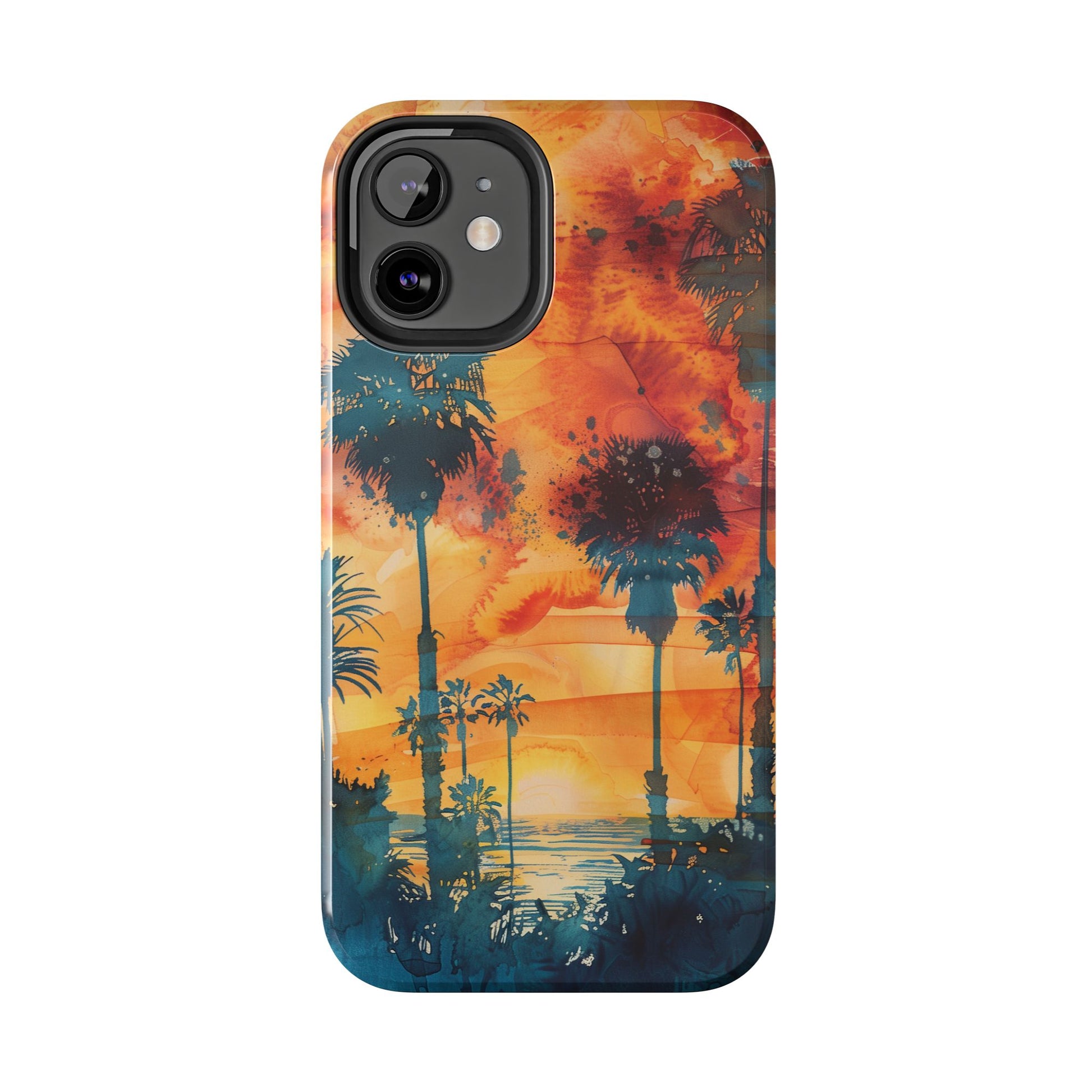 Los Angeles Sunset iPhone Case, Golden Hour Scenic View, Hollywood Hills Sunset Phone Case, Palm Trees Phone Case, iphone 15 pro max case
