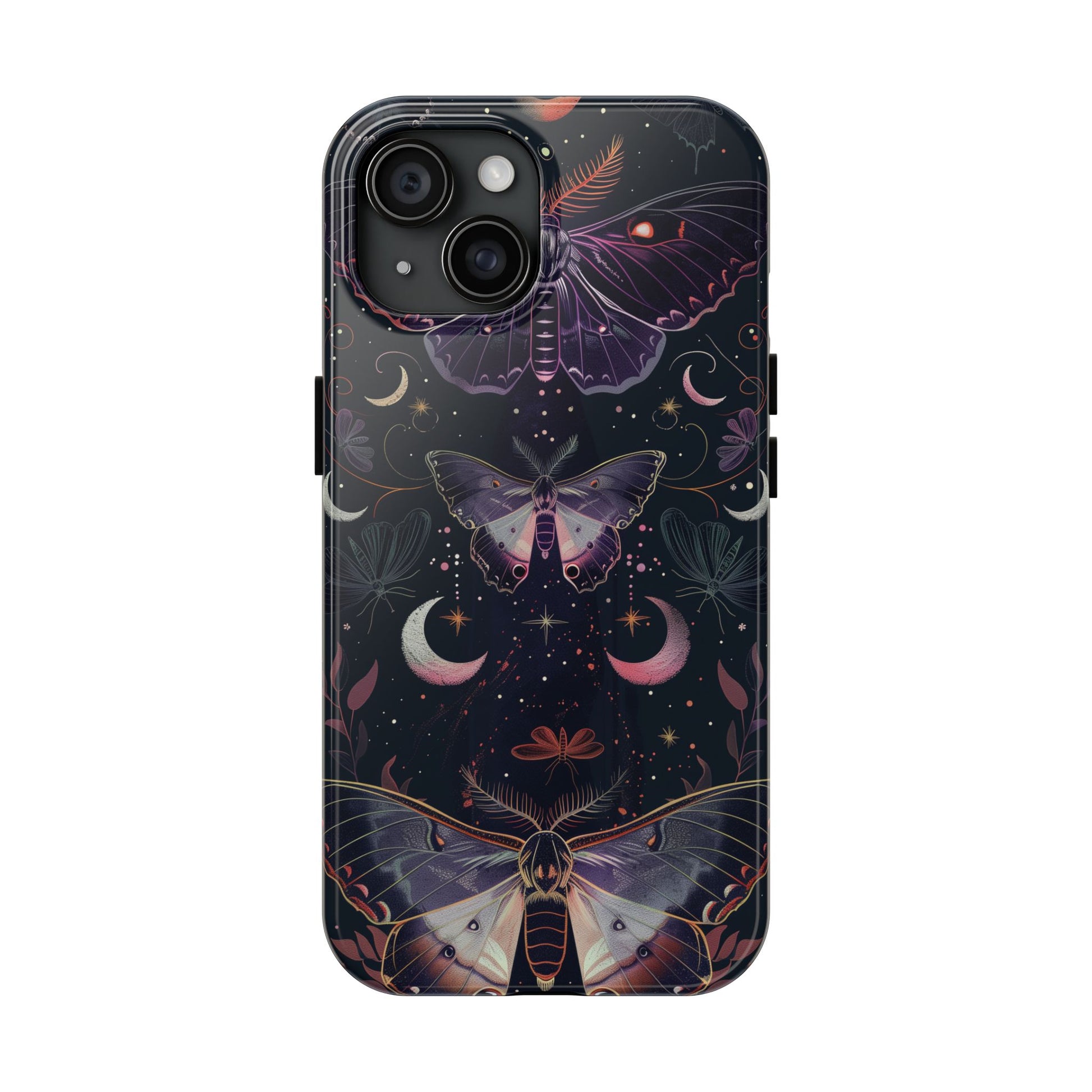 B Dark Academia Mystical Phone Case, Mystical Moth Phone Case, Vintage Magic Witchcraft iPhone Cover, Esoteric Nature Art, iPhone 15 Pro Max