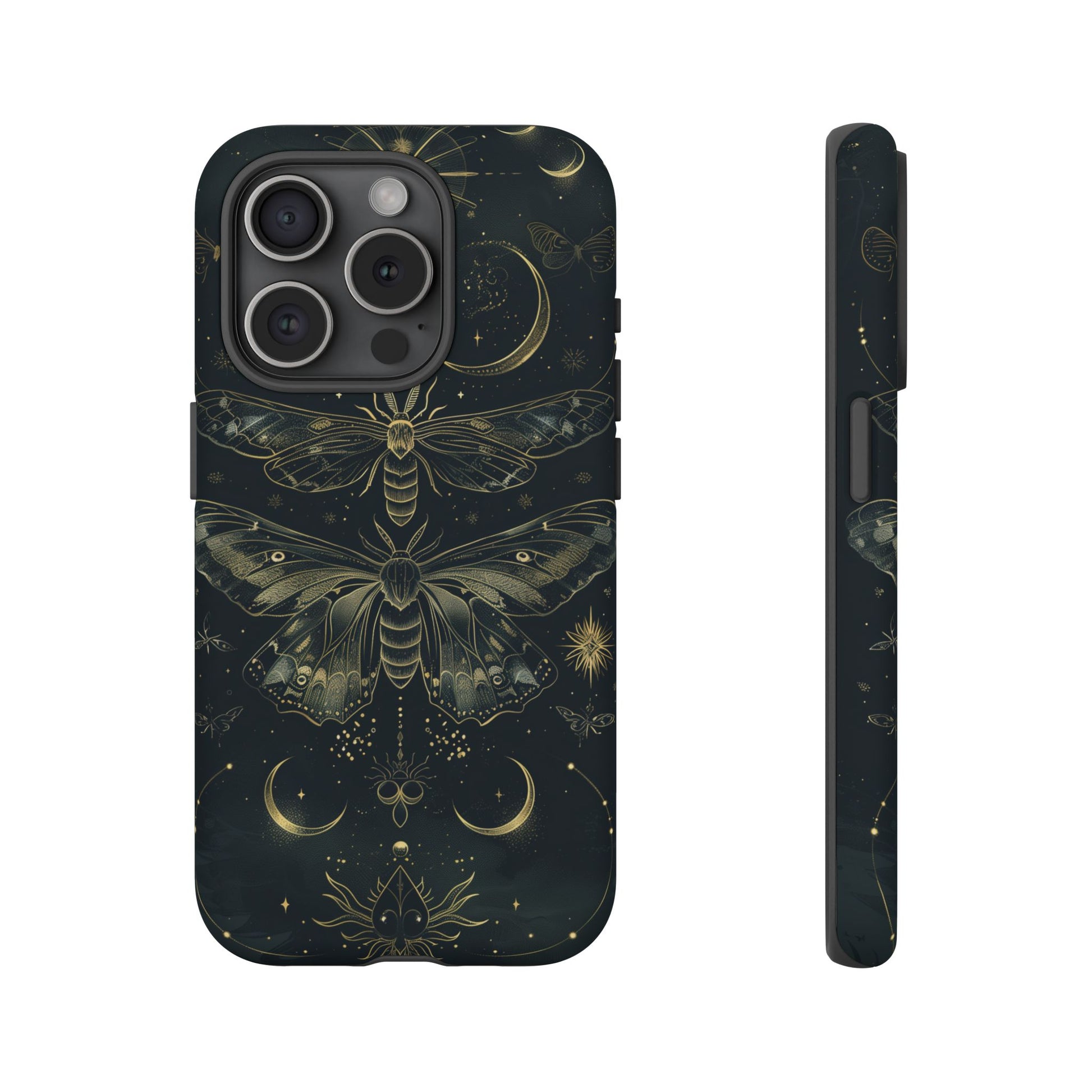 Celestial Dark Academia Phone Case Magical Moth Vintage Witchcraft Cover Esoteric Nature Art iPhone 13 14 15 16 Pro Max Samsung Pixel 8