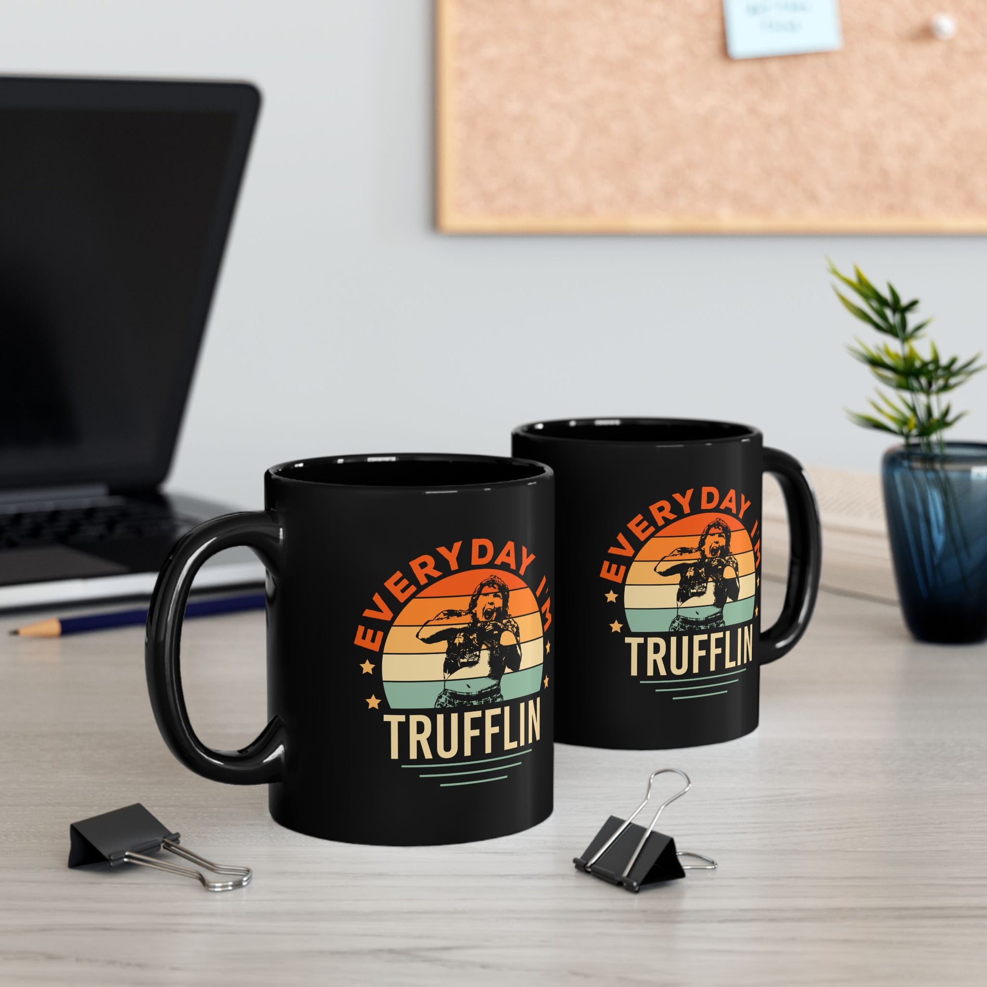 The Goonies Truffle Shuffle Black Coffee Mug