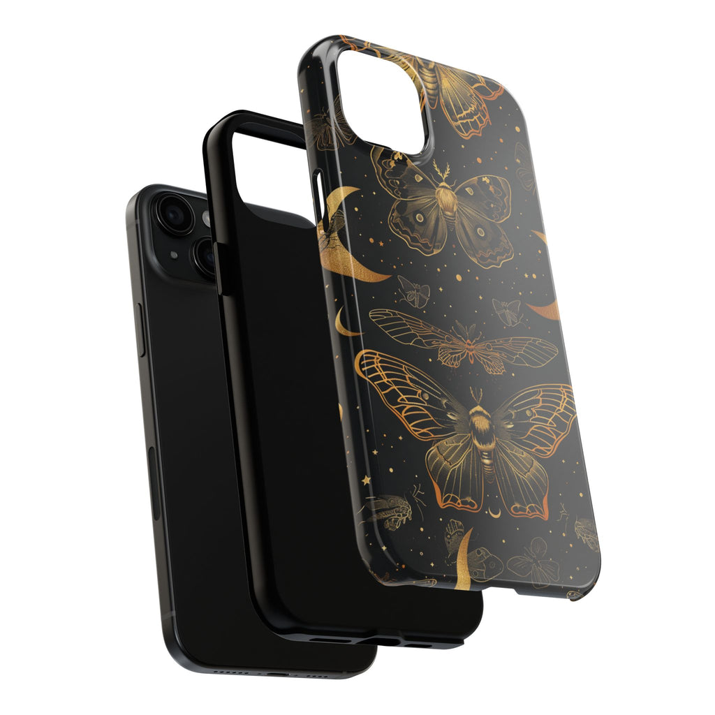 D Dark Academia Mystical Phone Case, Mystical Moth Phone Case, Vintage Magic Witchcraft iPhone Cover, Esoteric Nature Art, iPhone 15 Pro Max