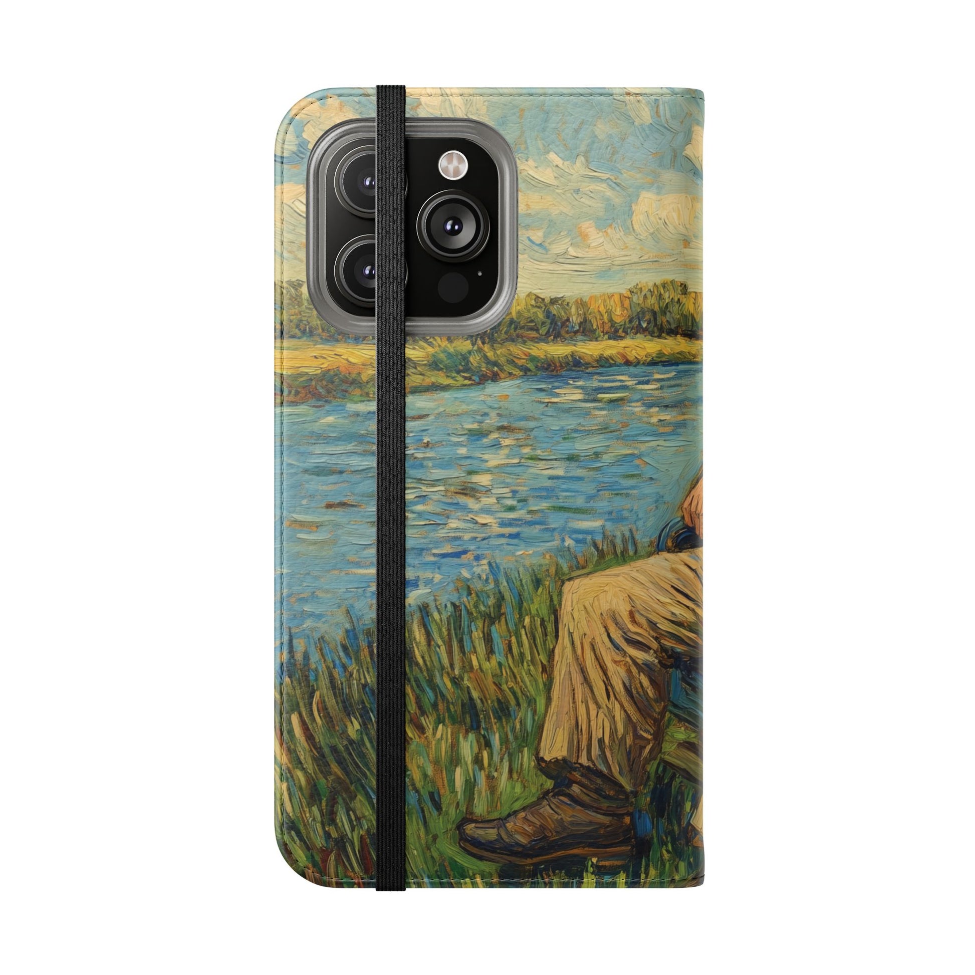 Flip Phone Case Painting A Van Gogh Down by the River iPhone 16 Pro Max  Galaxy