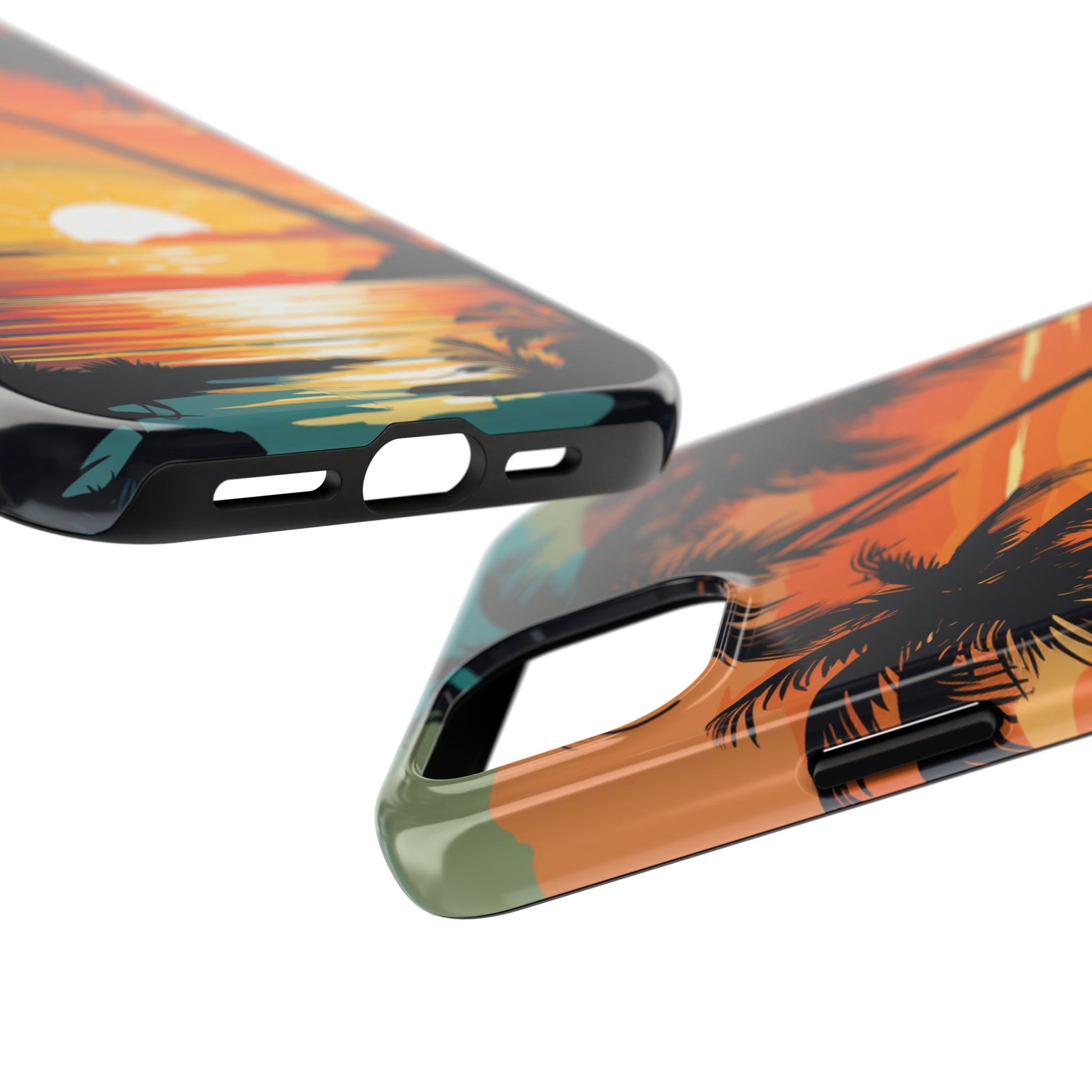 Palm Trees and Sunsets Tough iPhone Cases