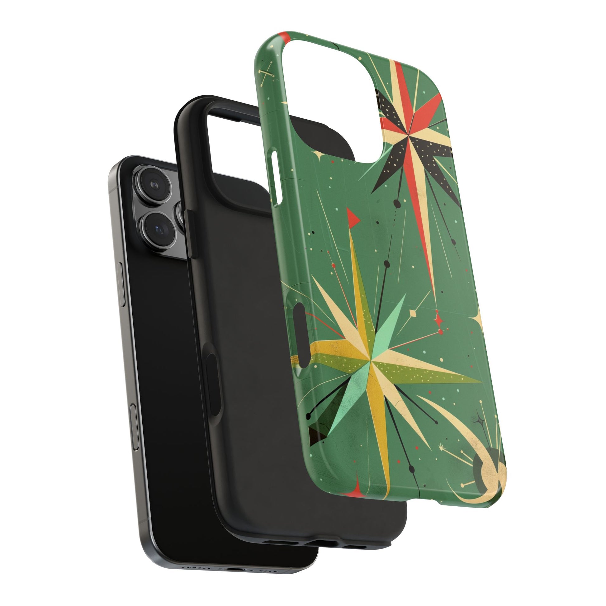 Mid Century Modern Star Design Phone Case, Earth Tone Colors, Retro Style Smartphone Cover, Vintage Phone Case, iPhone 14 Case, Apple iPhone