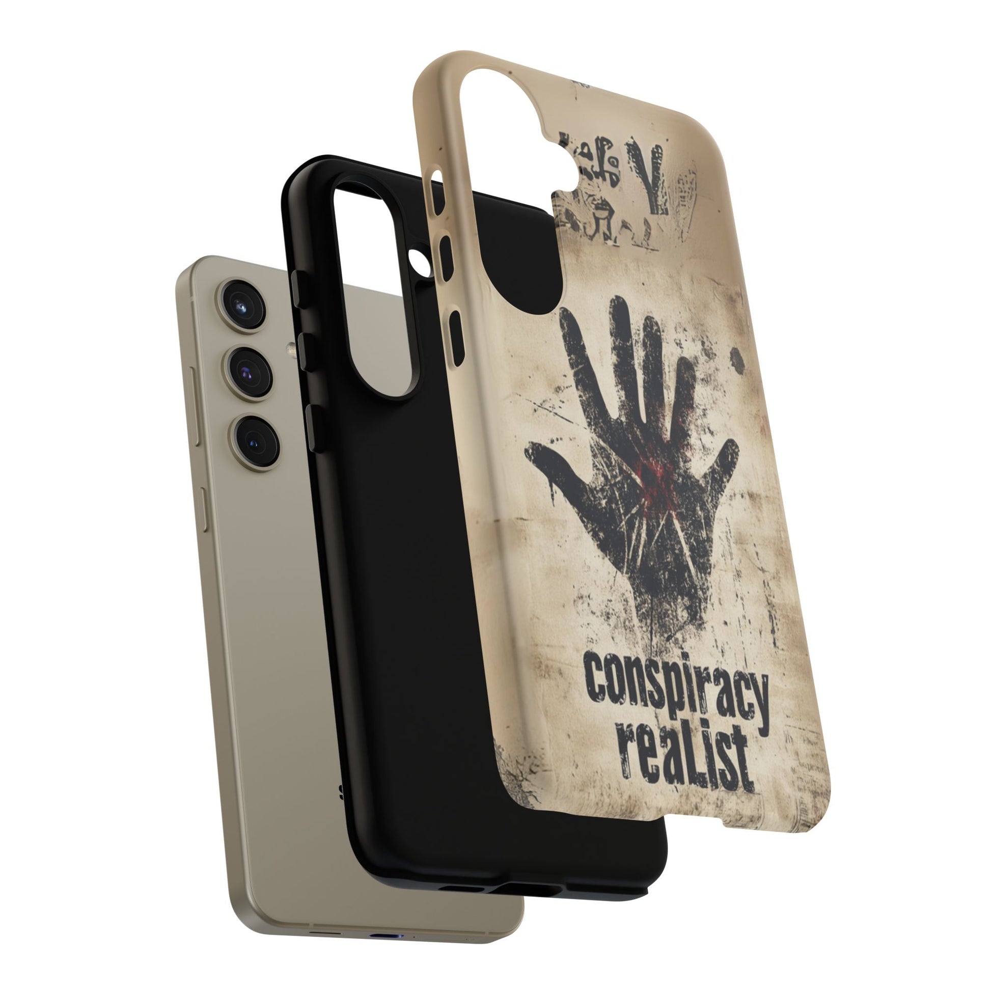 Conspiracy Theories Paranormal Mystery UFO X-Files Inspired Ghostly Hand Conspiracy Realist Cryptid iPhone 13 14 15 16 Pro Max Galaxy Pixel