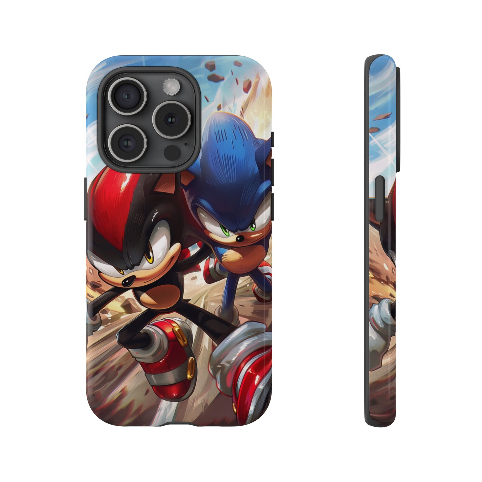 Sonic and Shadow Phone Case, Sonic and Shadow, Tough Android Case, Fun Video Game Phone Case, Retro Game Case, SEGA Video Game Android Case