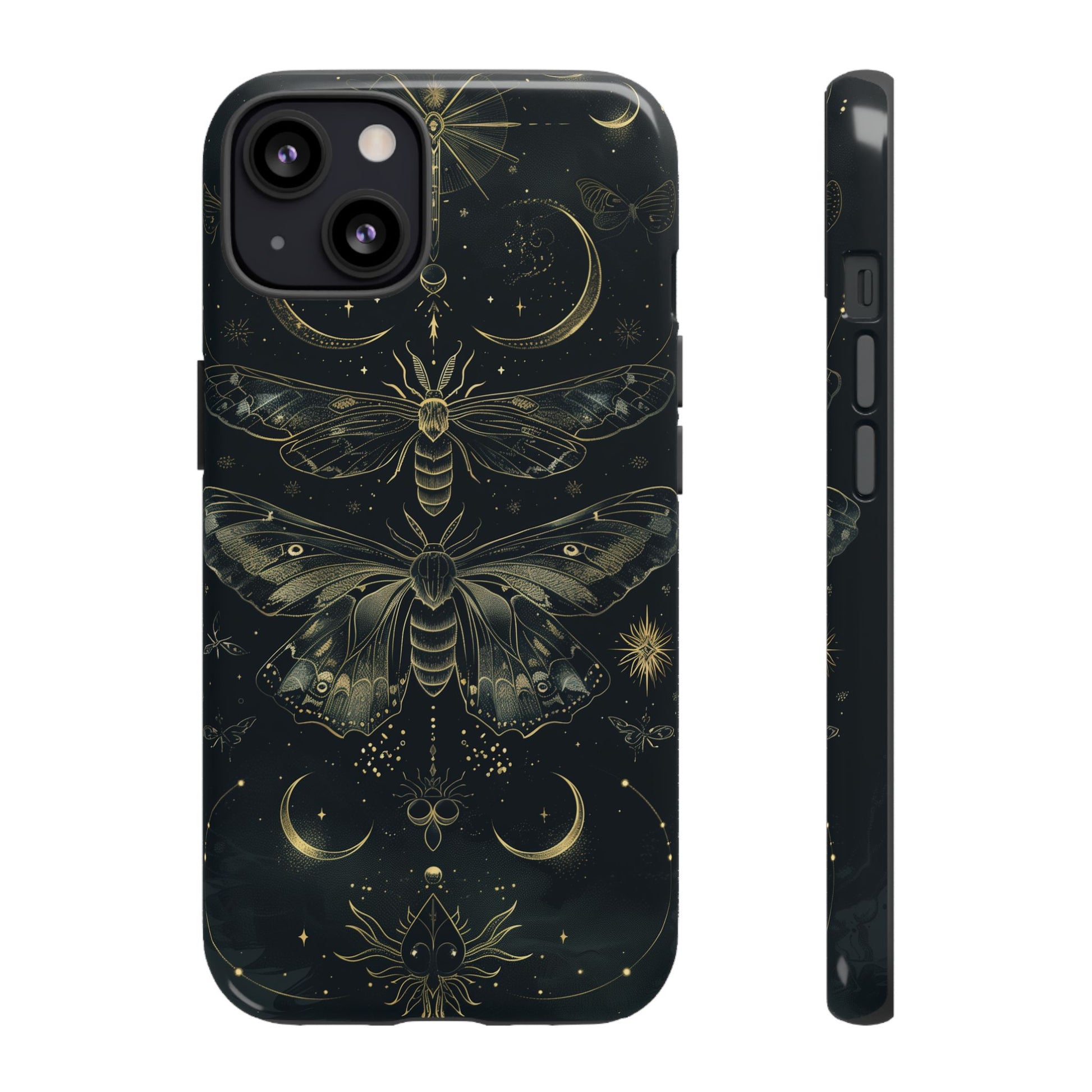 Celestial Dark Academia Phone Case Magical Moth Vintage Witchcraft Cover Esoteric Nature Art iPhone 13 14 15 16 Pro Max Samsung Pixel 8
