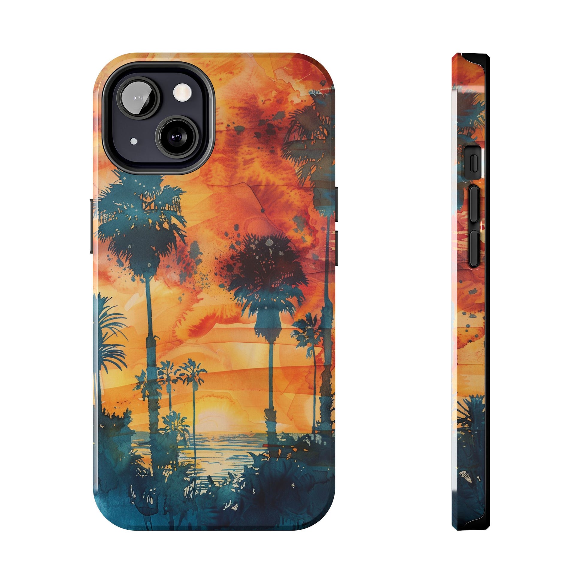 Los Angeles Sunset iPhone Case, Golden Hour Scenic View, Hollywood Hills Sunset Phone Case, Palm Trees Phone Case, iphone 15 pro max case